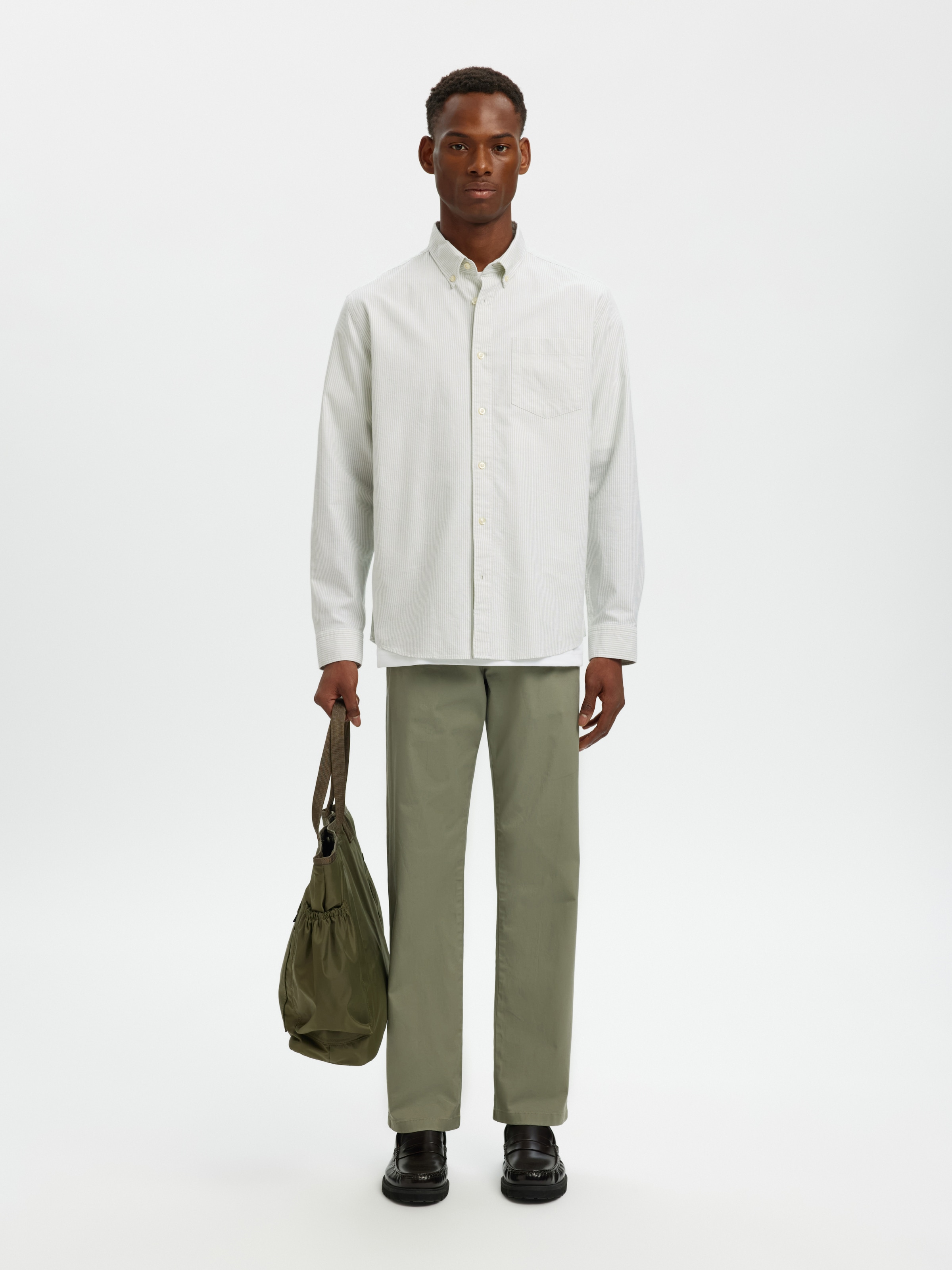 SELECTED Chemise à manches longues »SLHREGRICK-OX SHIRT LS NOOS« Baumwolle, regular fit