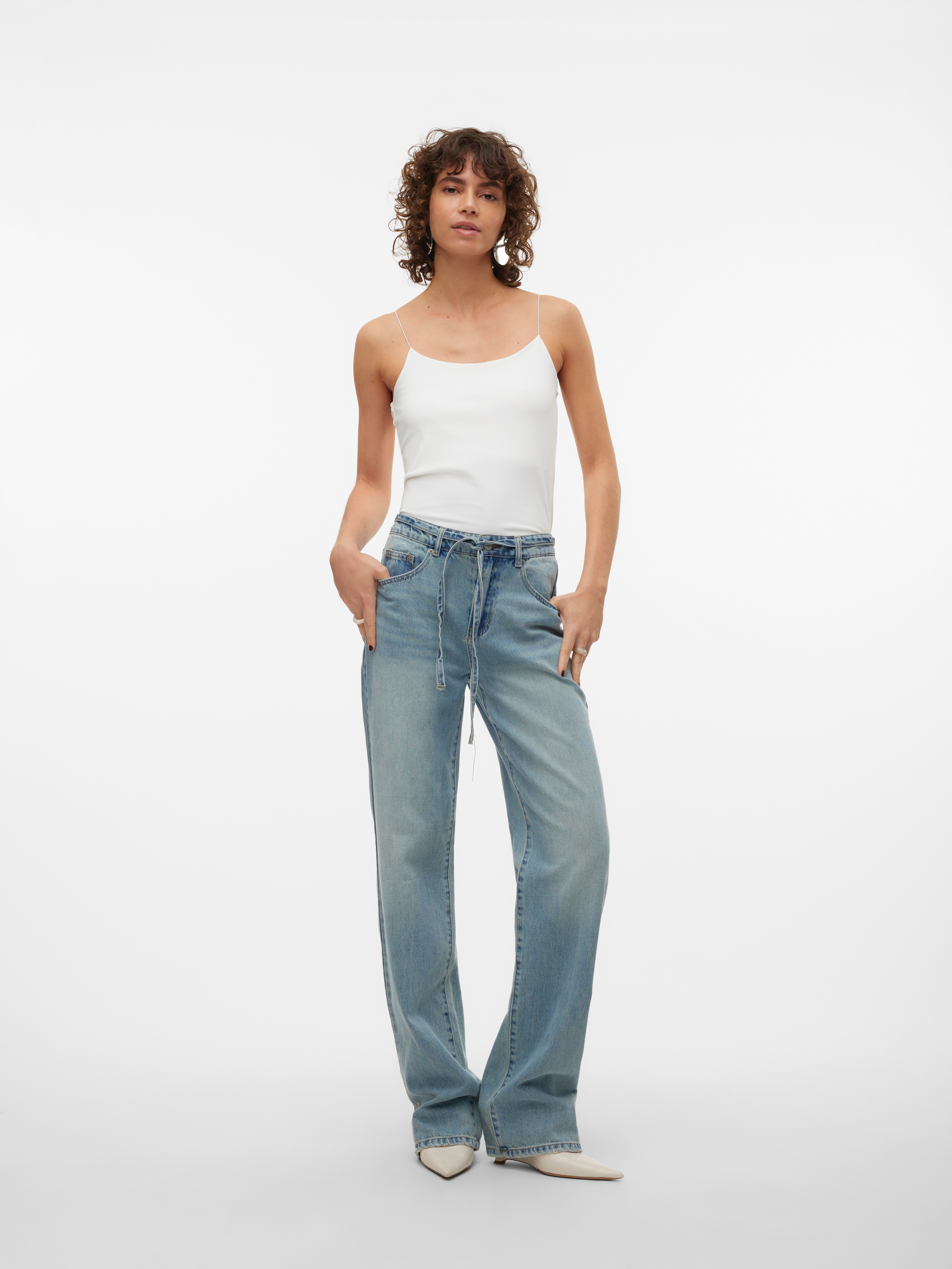 Vero Moda Spaghettitop »VMMILLION SHORT SINGLET TOP JRS NOOS« Materialmix