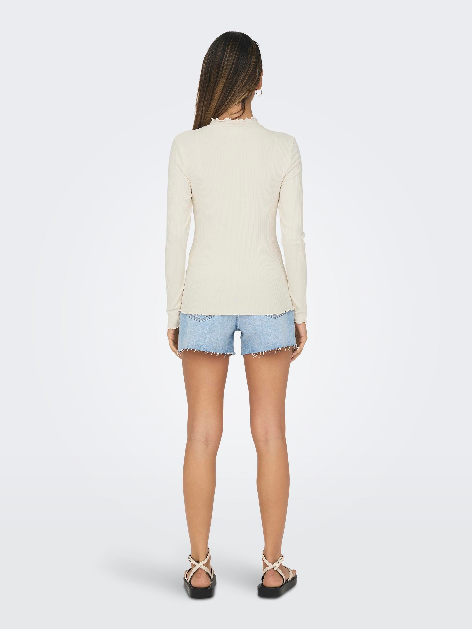 JDY Langarmbluse »JDYFRANSISKA L/S HIGHNECK TOP JRS NOOS« Viskosemischung, slim fit