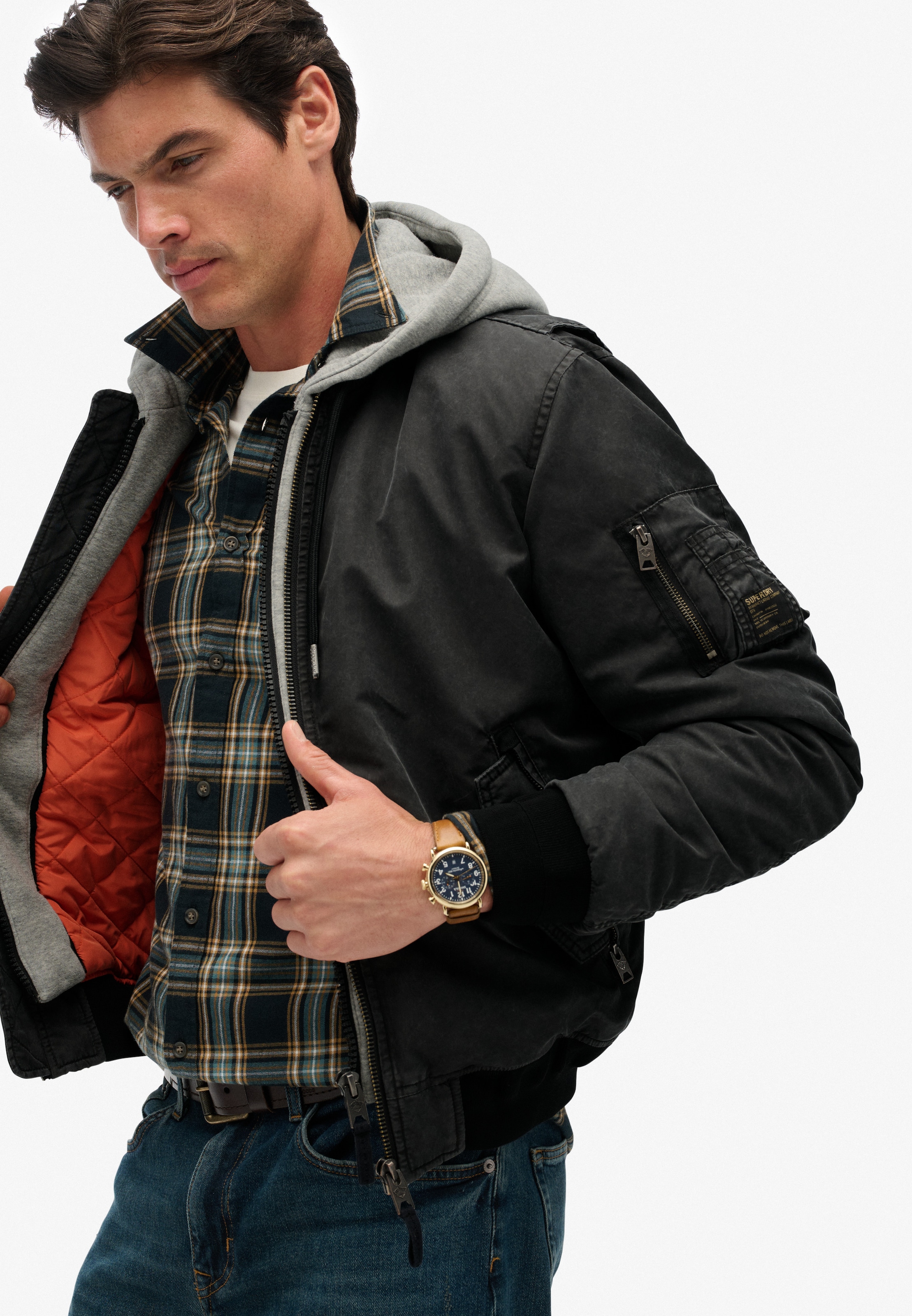 Superdry Parka »MILITARY MA1 BOMBER JACKET« ohne Kapuze