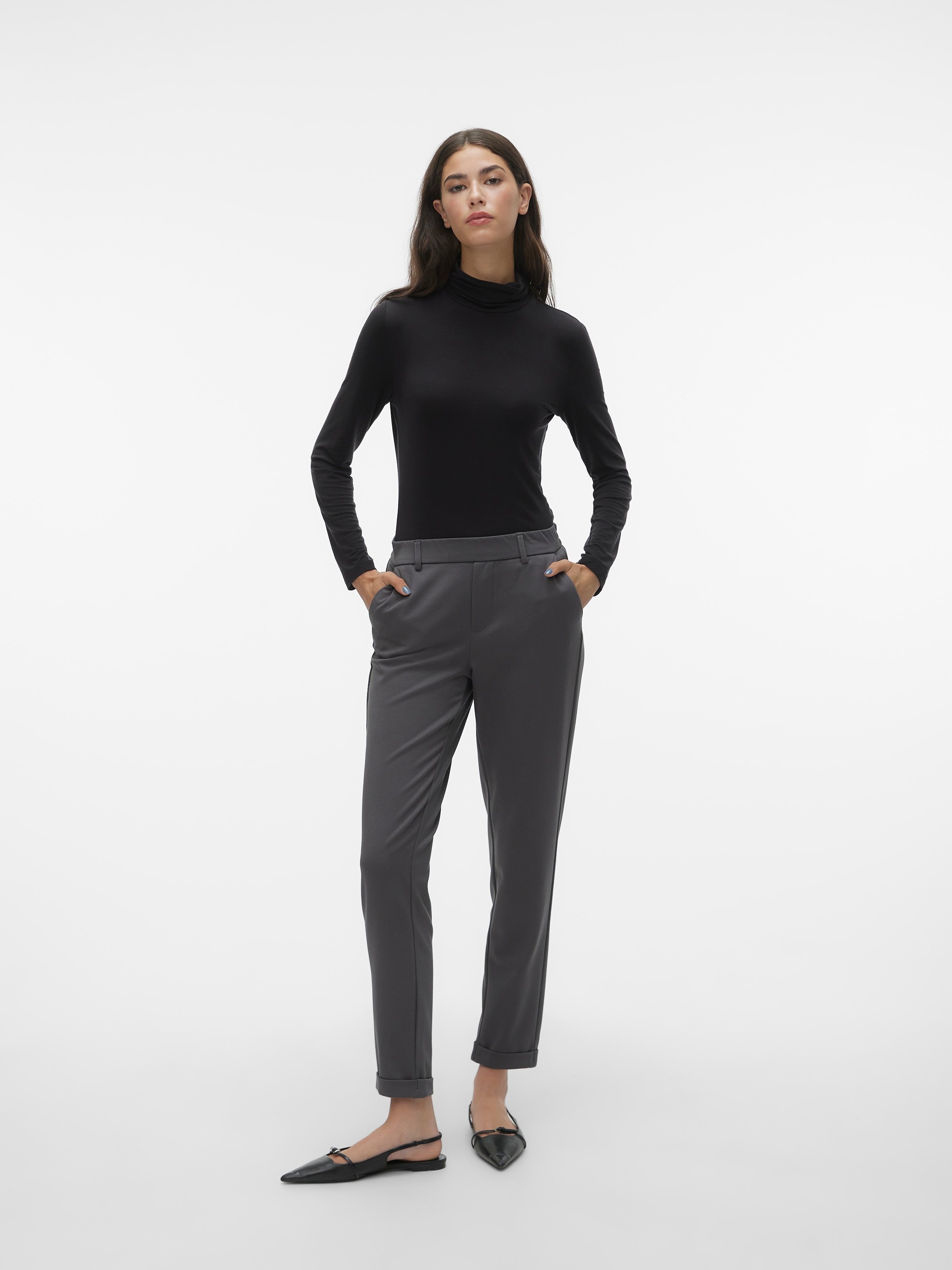 Vero Moda Anzughose »VMMAYA MR LOOSE SOLID PANT NOOS«  Materialmix