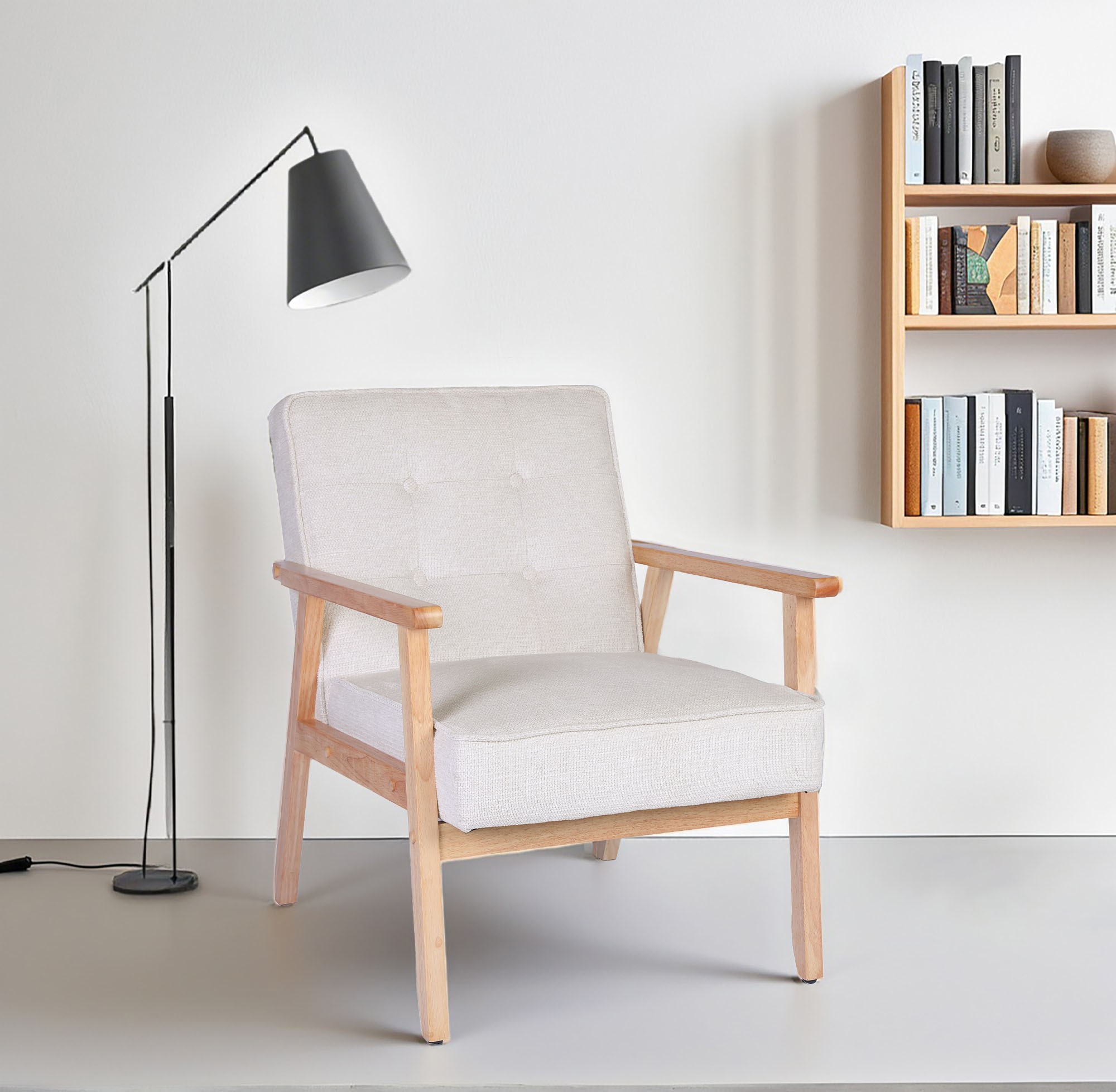 Home affaire Fauteuil lounge »MENONRI mit Armlehnen aus Massivholz« Relaxsessel, Lese-Sessel, Cocktailsessel in Cord und Webstoff