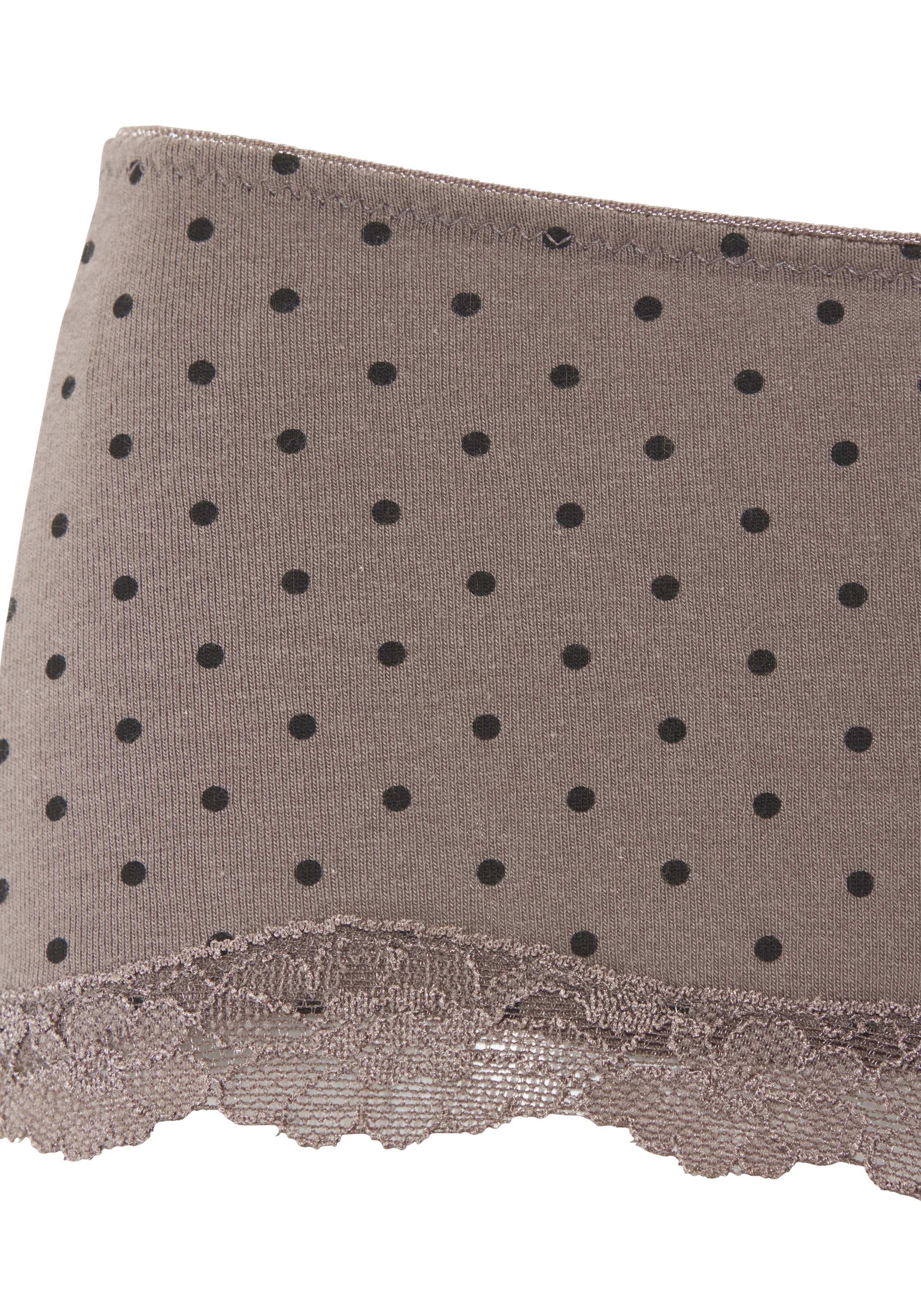 LASCANA Panty 3er-Pack,  aus elastischer Baumwolle mit zarter Spitze