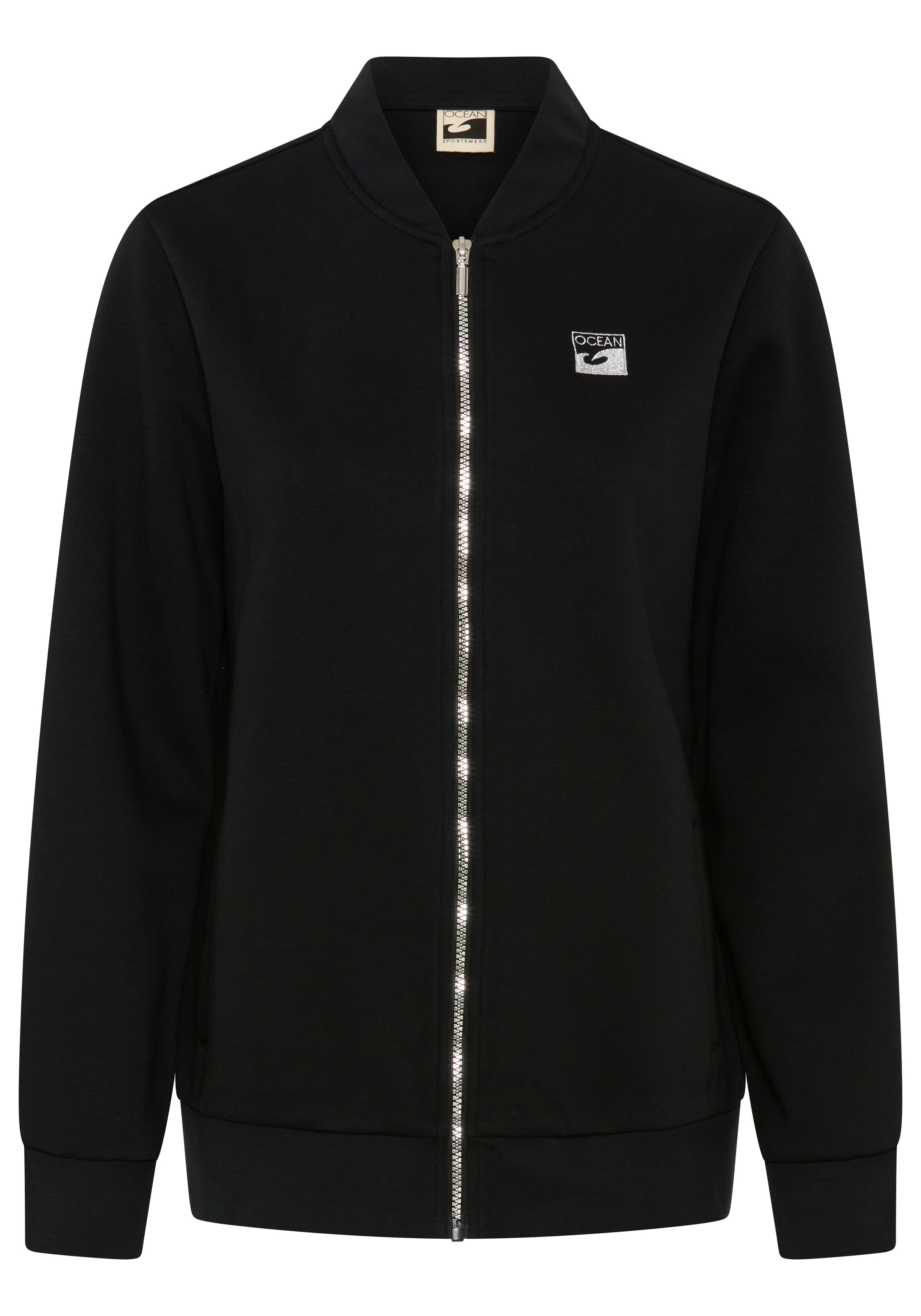 Laura Scott Sweatjacke 1 in  Blousonform aus kuscheliger Sweatware, glänzendem Reissverschluss