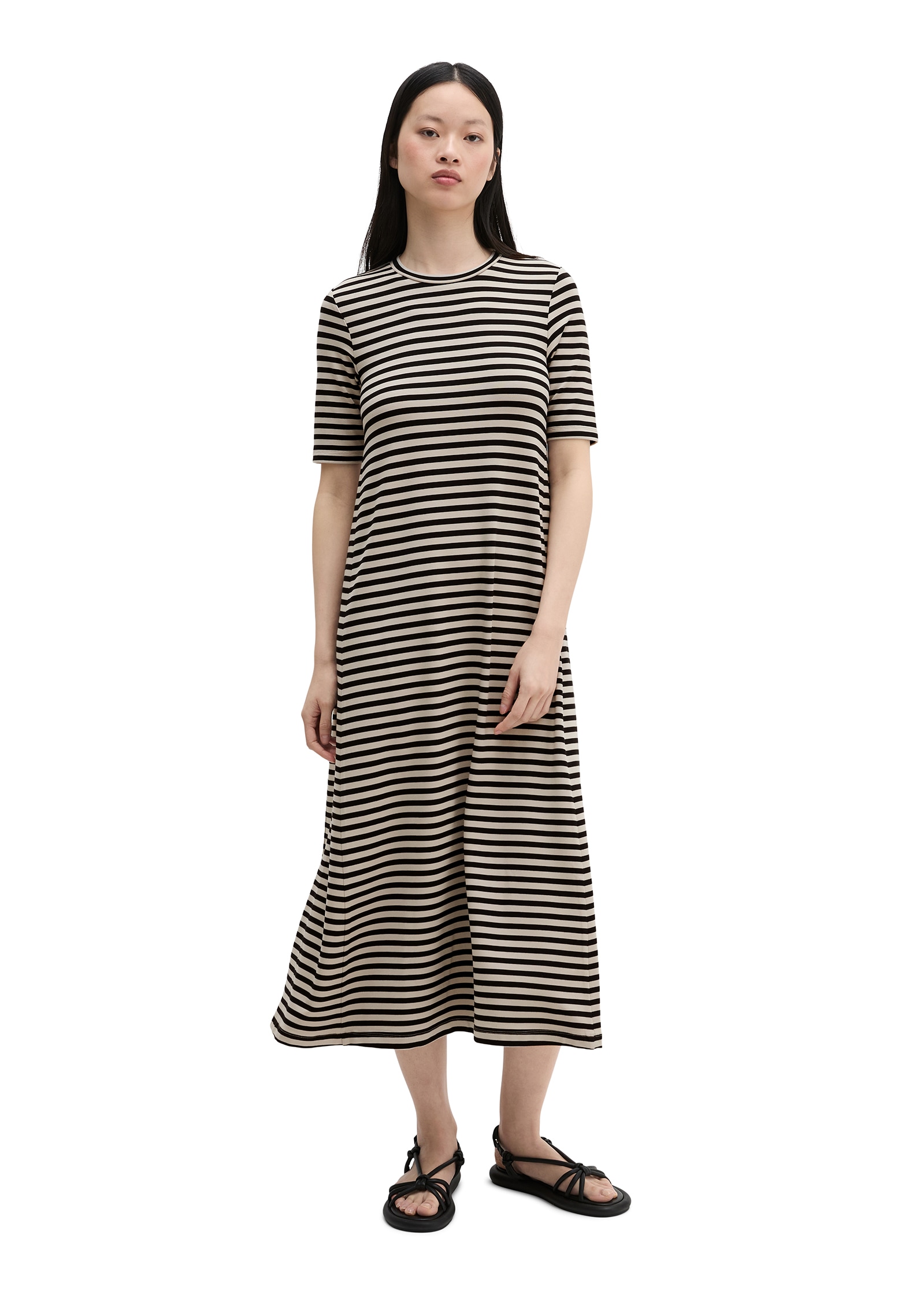 Marc O'Polo Jerseykleid Ohne Taschen A-Shape aus TENCEL™ Modal gestreift