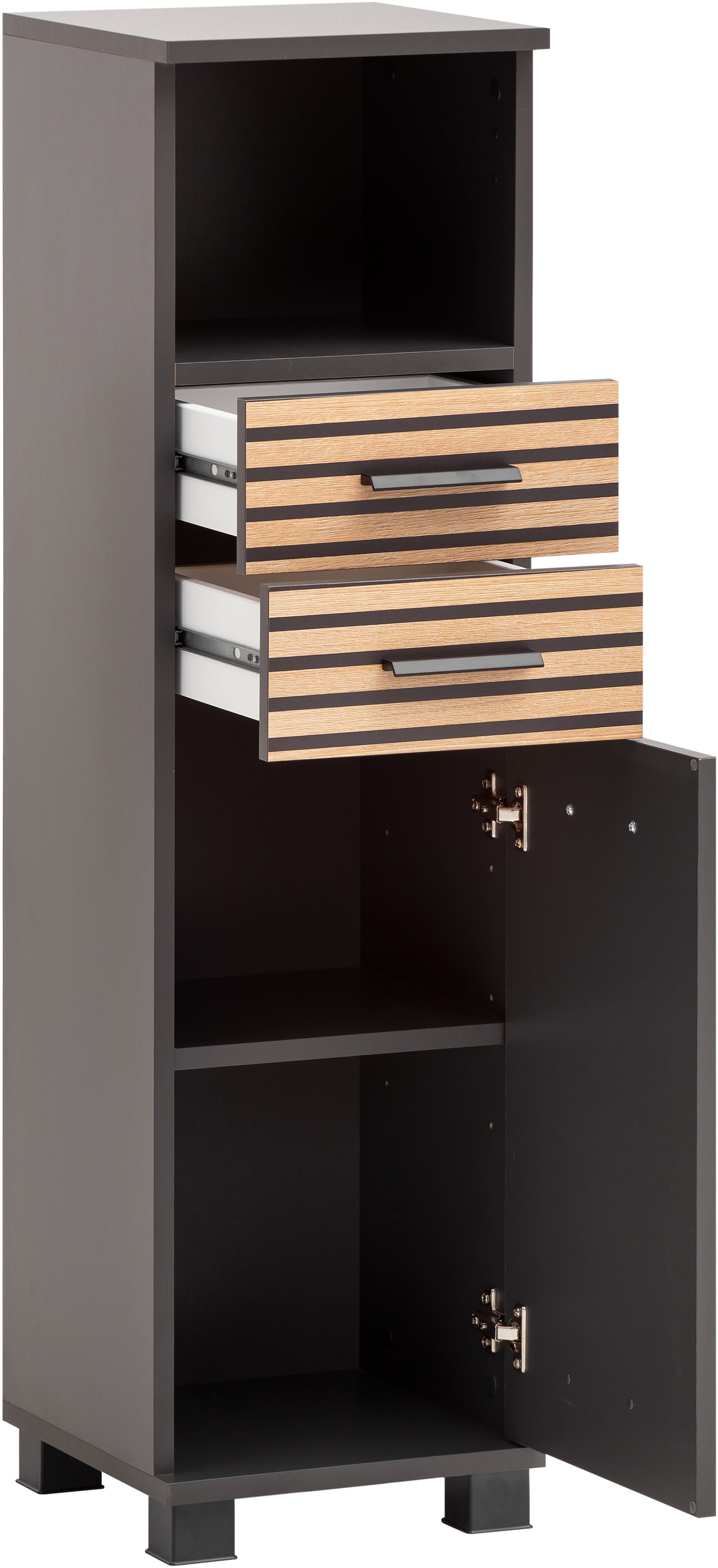 welltime Midischrank »Katta, Breite 30 cm« Wechselbarer Türanschlag, Schubladen mit Akustikprint