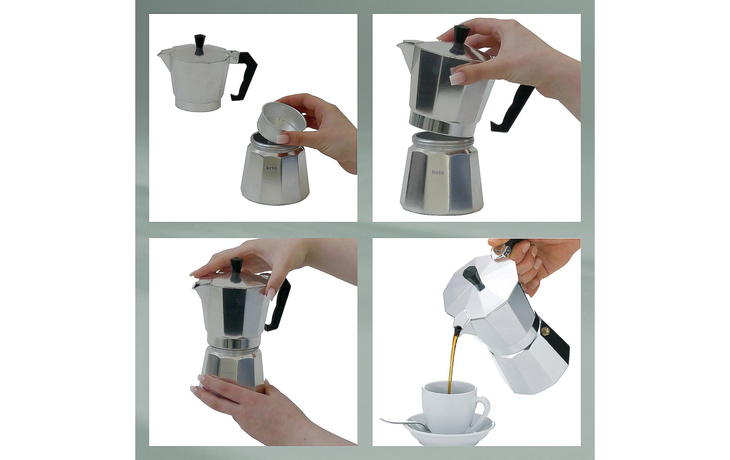 kela Espressokocher »Italia 9 Tassen,«