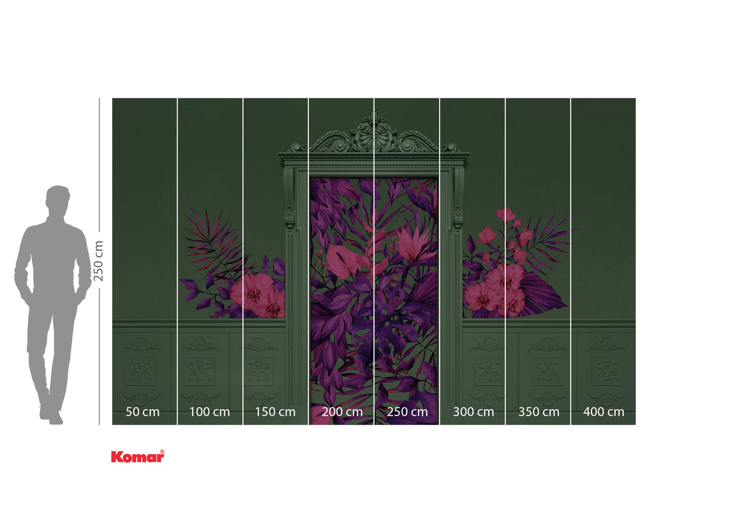 Komar Fototapete »Komar Vlies Fototapete - Duke Dude green - Grösse 400 x 250 cm« bedruckt glatt