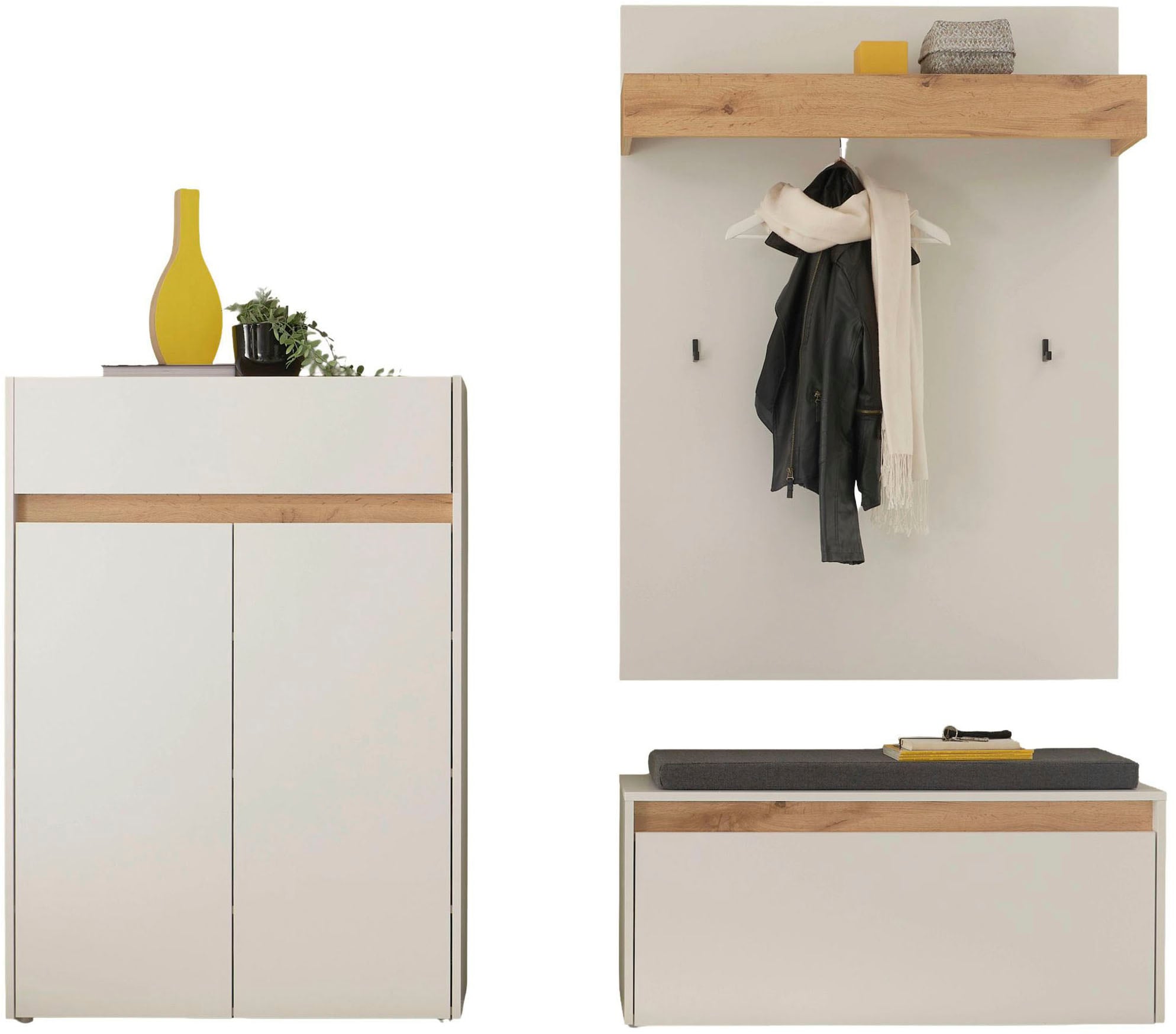 INOSIGN Ensemble de vestiaires »City/Giron, moderne Garderobe, viel Stauraum, ca. 24 Schuhe« Set, 3 cuis tlg.
