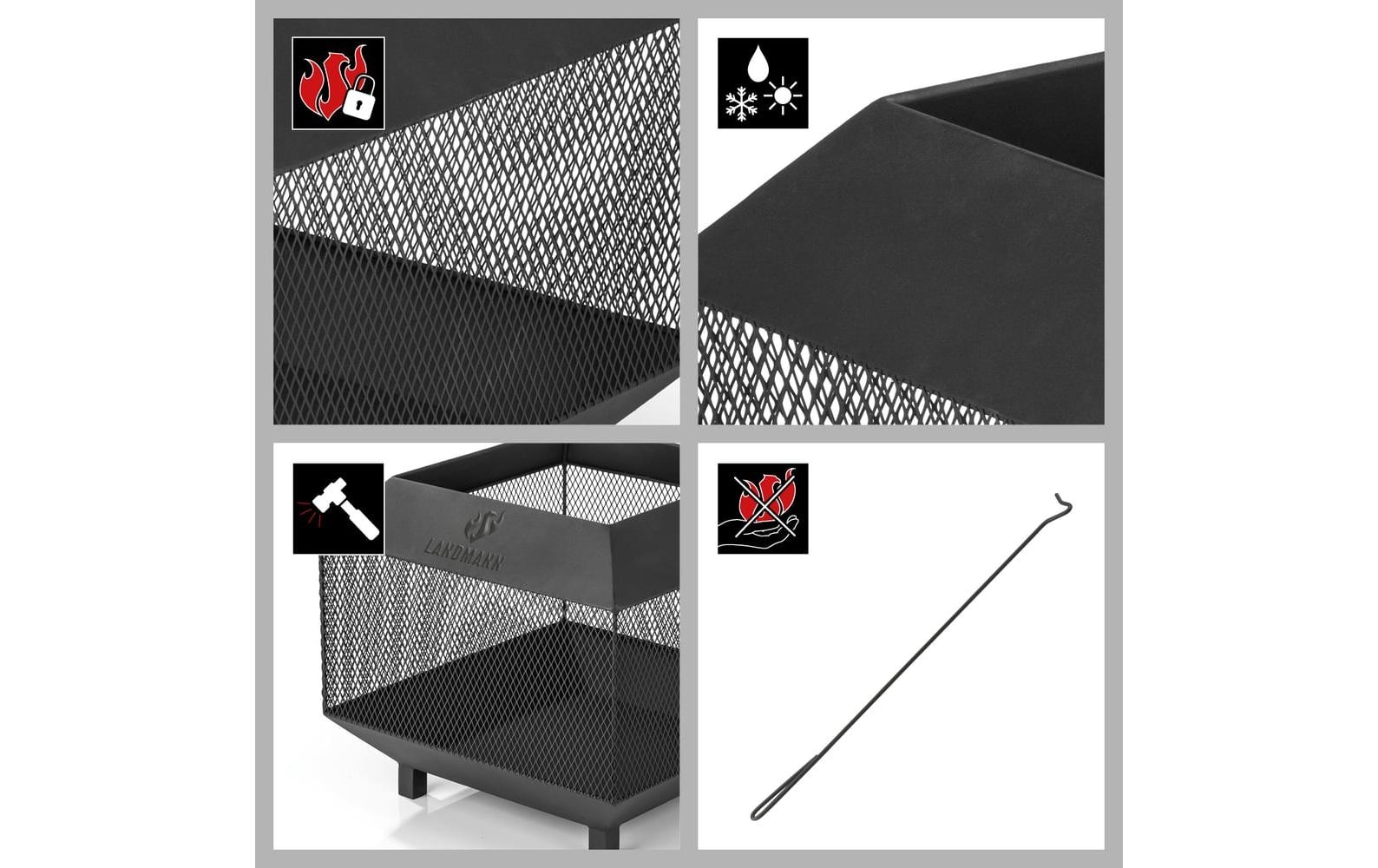 LANDMANN Feuerkorb »44 x 44 cm, Heizstrahler«