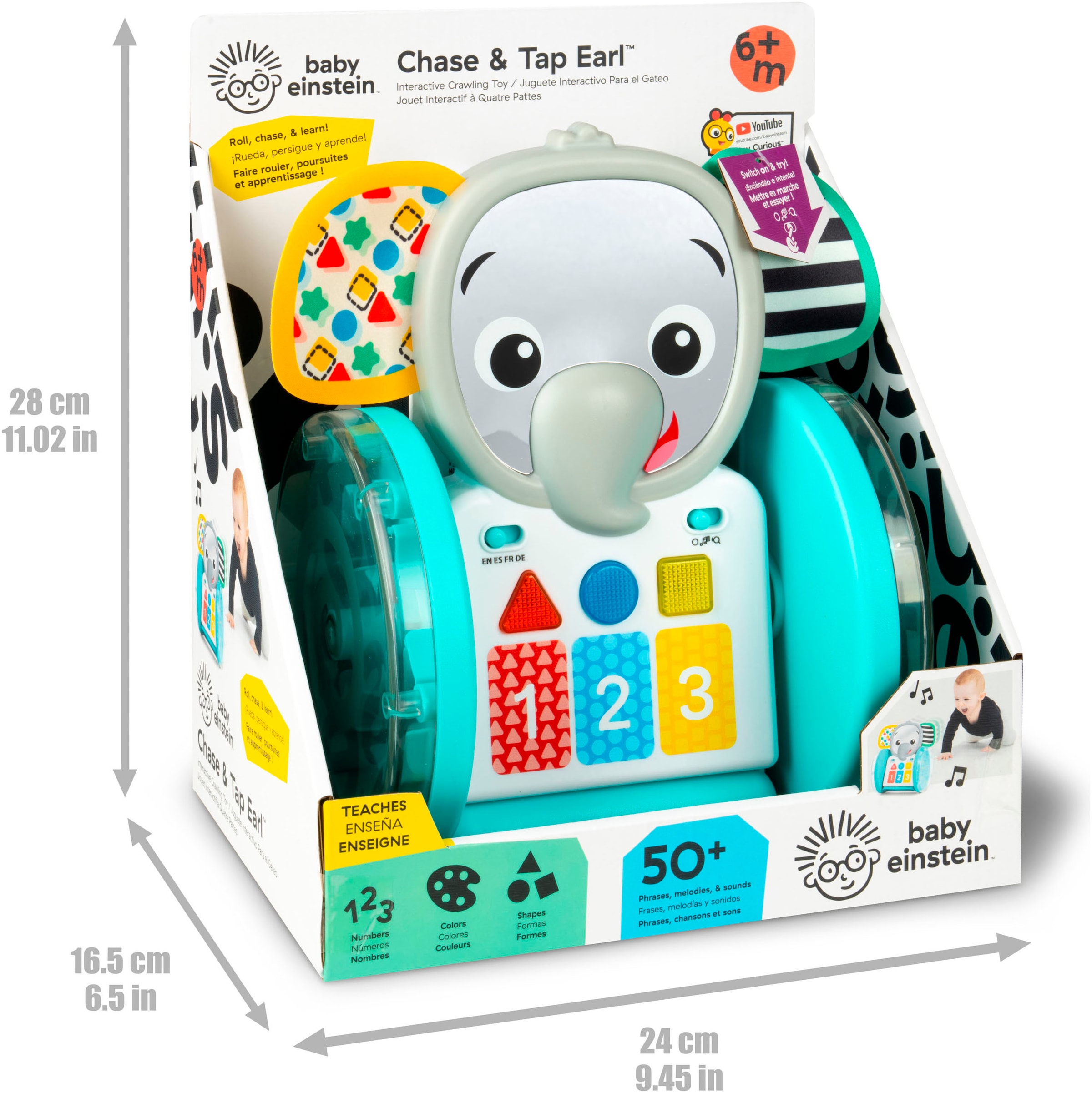 Baby Einstein Lernspielzeug »Chase & Tap Earl  Interactive Crawling Toy«