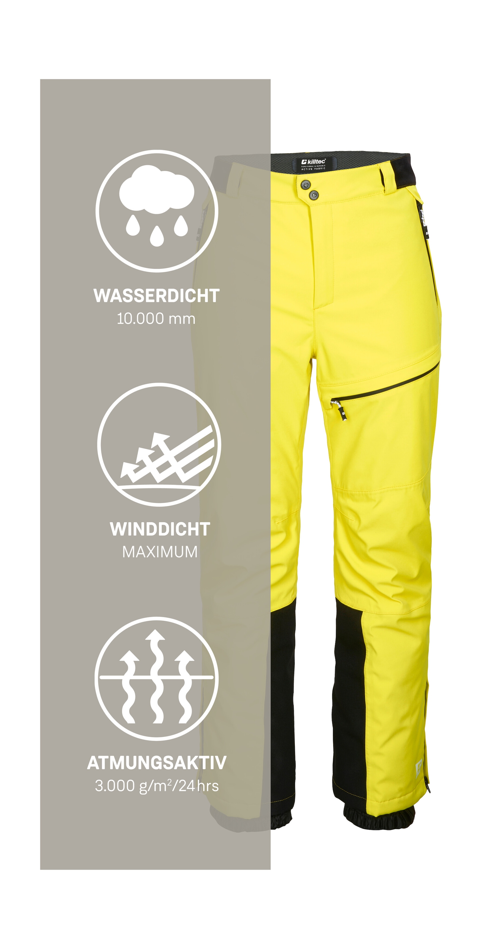 Killtec Pantalon de ski »KSW 279 MN SKI PNTS«  Wind- und wasserdichte Skihose, atmungsaktiv, mit Schneefang