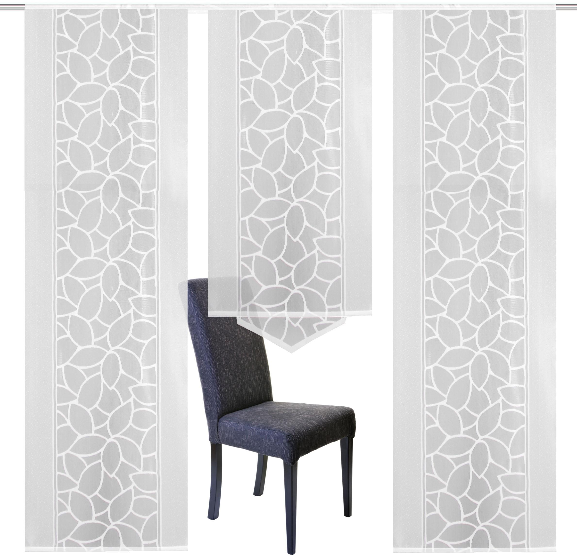 HOME WOHNIDEEN Rideau coulissant »JENNA« Velcro 3 cuis tlg. Schiebevorhang Jacquard Set