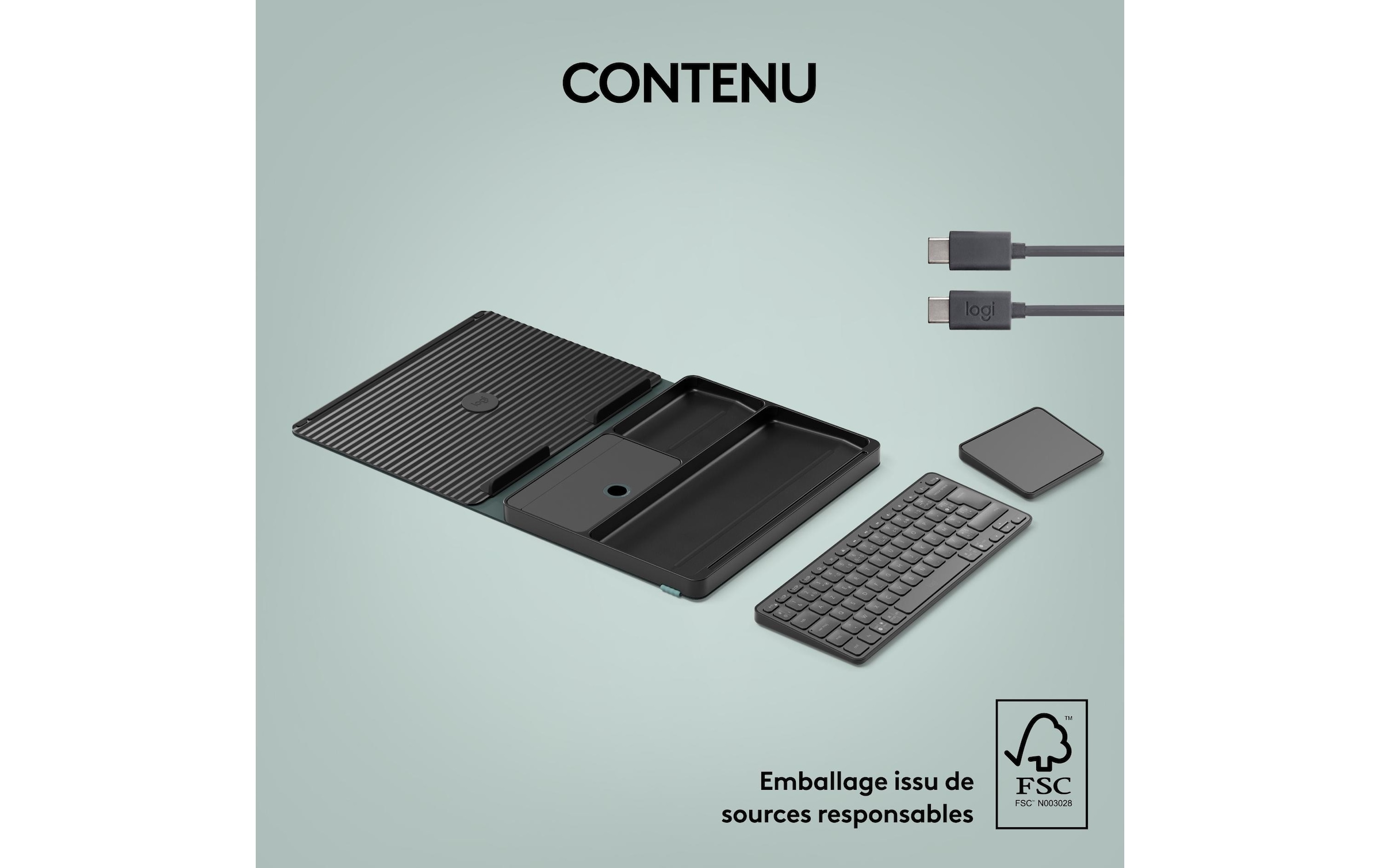 Logitech Clavier de tablette »Cover Casa Pop-Up Desk« ()