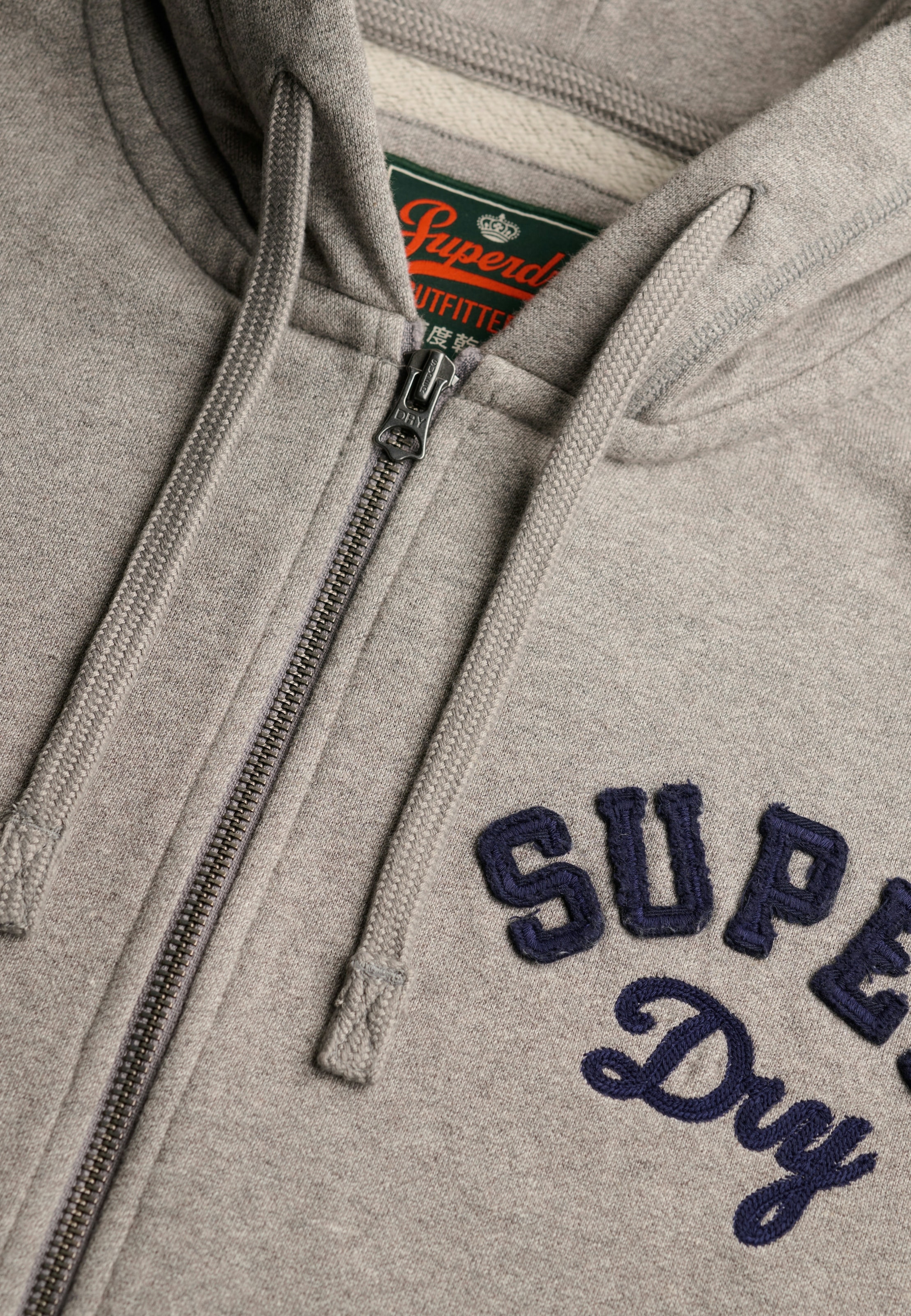 Superdry Sweat à capuche »VINTAGE ATHLETIC ZIPHOOD« en coton et molleton gratté, coupe ample, avec fermeture éclair