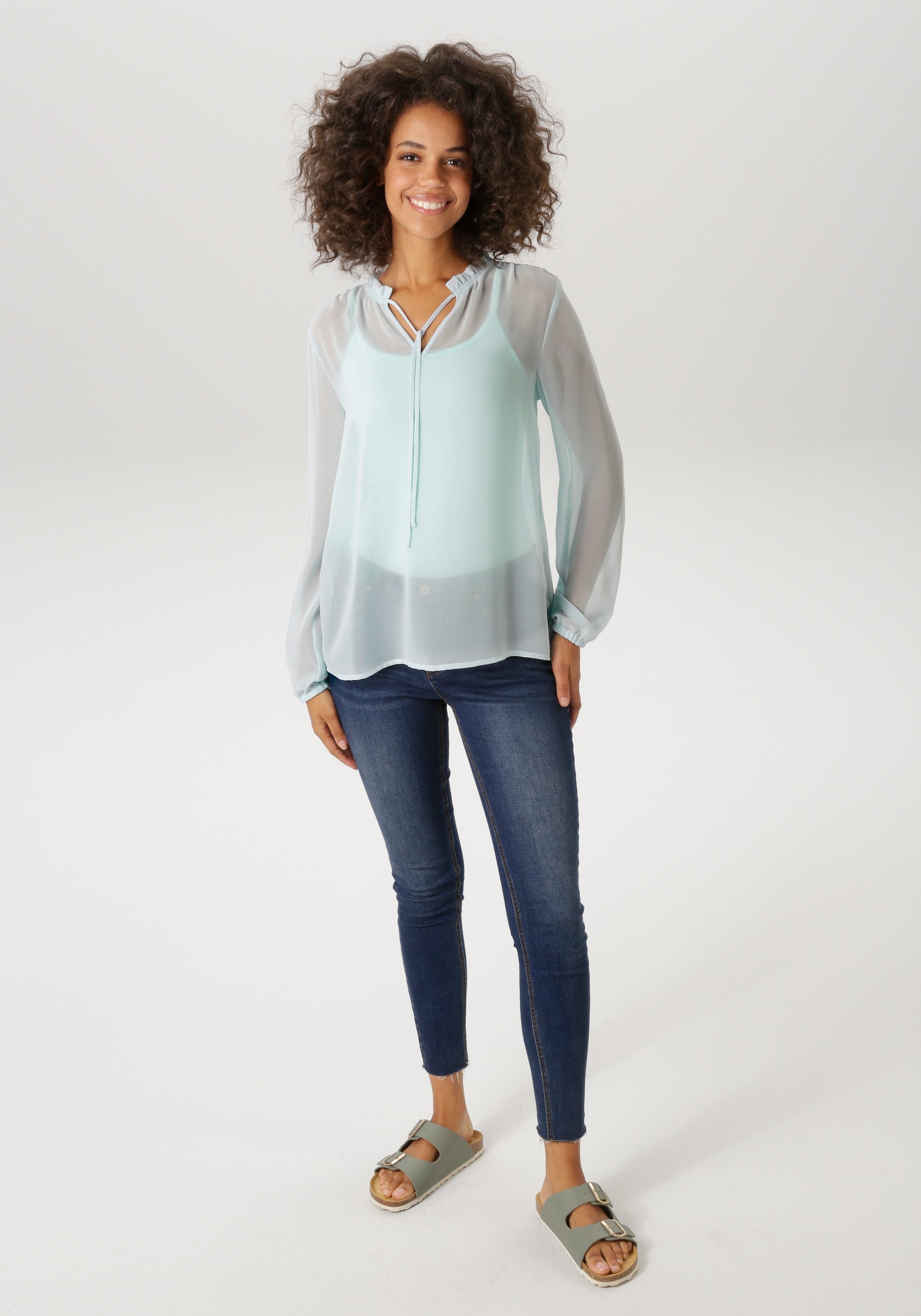 Aniston CASUAL Blouse à enfiler im trendigen Pastell - NEUE KOLLEKTION