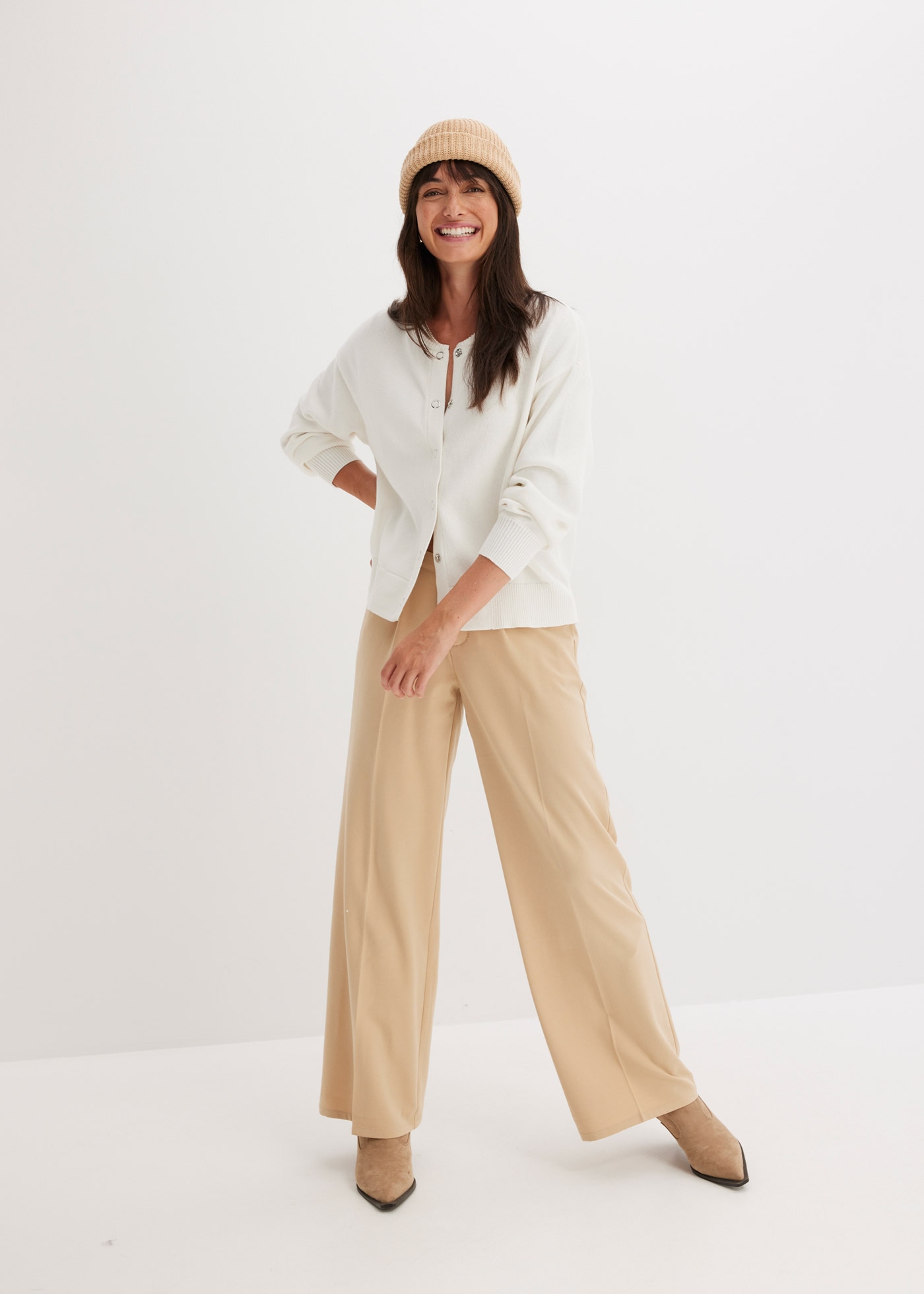 bonprix Veste en tricot »Strickjacke aus reiner Baumwolle« Strickjacke aus reiner Baumwolle