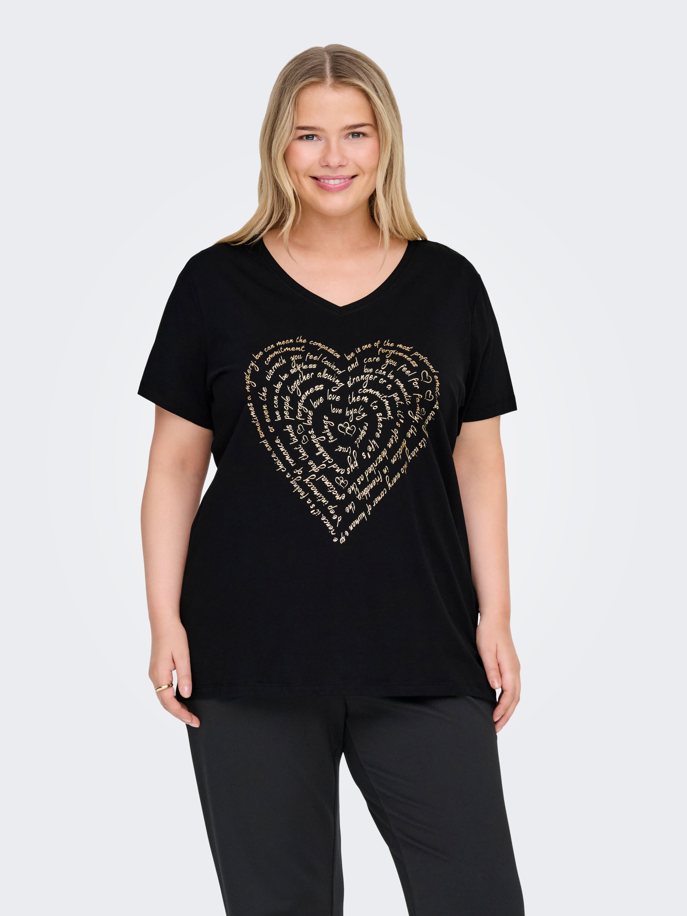 ONLY CARMAKOMA T-shirt à manches courtes »CARLYDIA LIFE SS V-NECK REG TEE JRS«