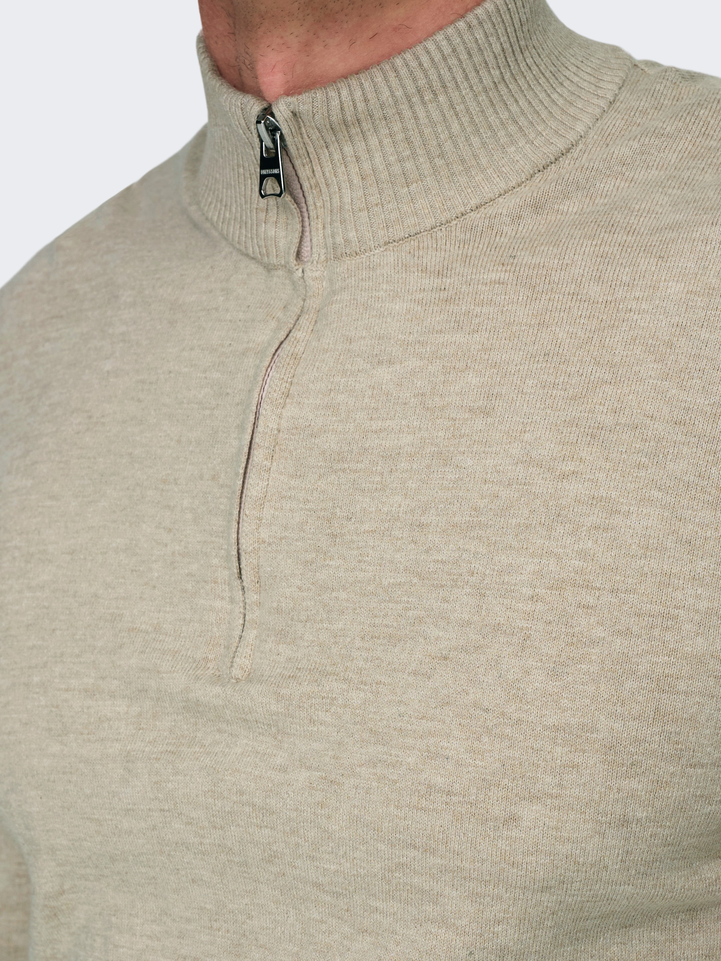 ONLY & SONS Troyer »ONSLOUI REG 12 MEL HALF ZIP KNIT NOOS«
