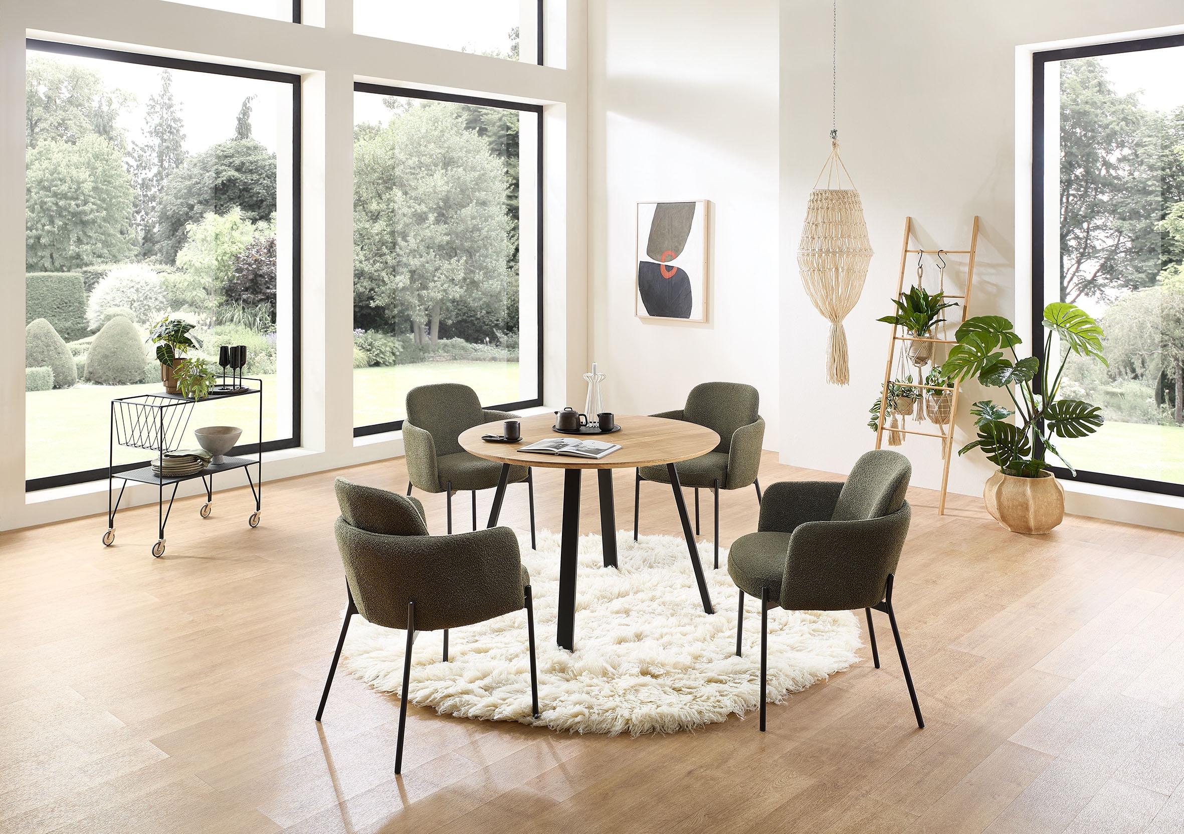 Stolkom Chaise avec accoudoirs »Flora BxHxT 61x84x63 cm« (Ensemble) 2 cuisBreite 61cm, Federkern im Sitz