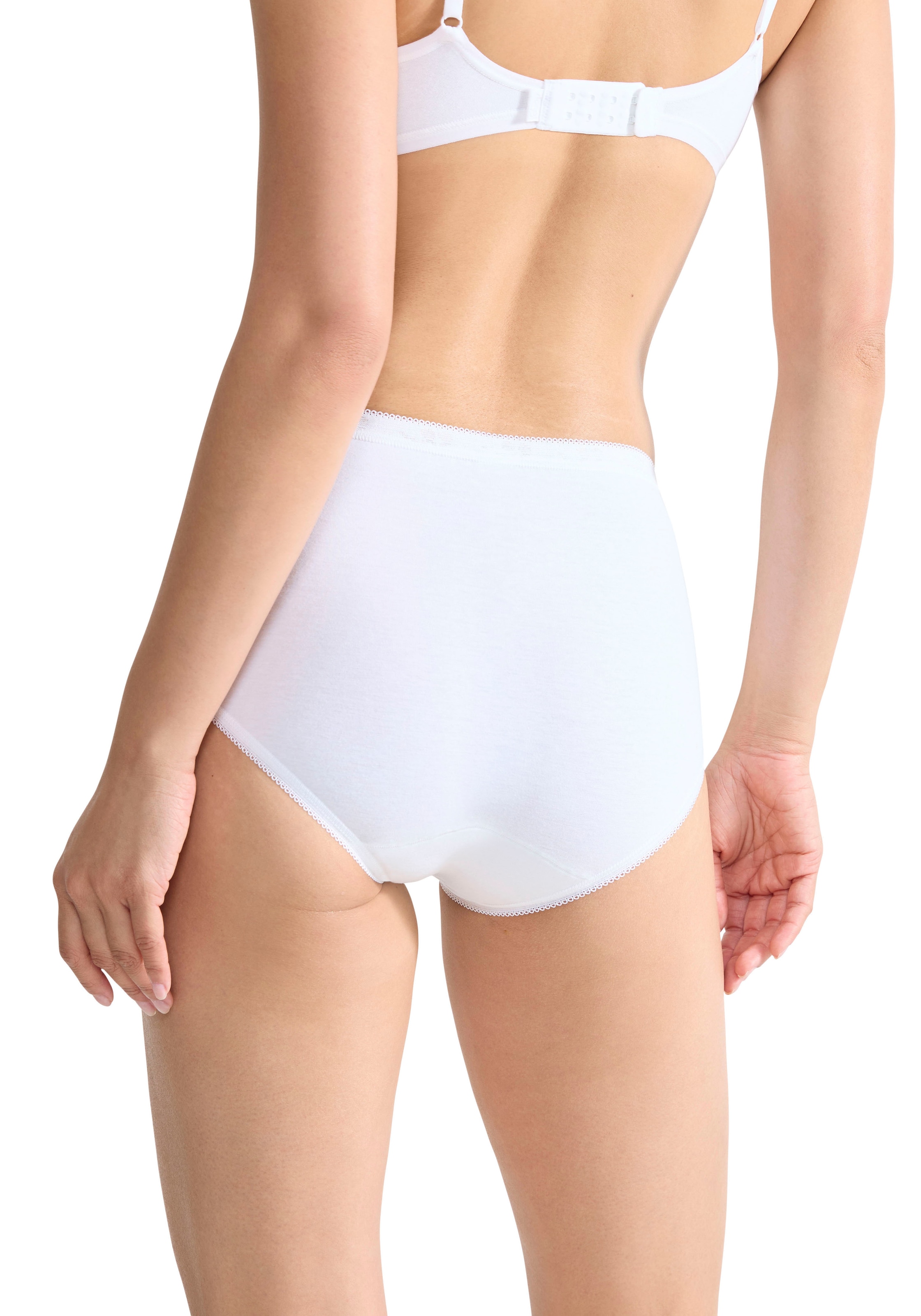 sloggi Midislip »Basic+« 4er Pack,  perfekter Sitz, feminin, Baumwollmischung, Single Jersey, weich