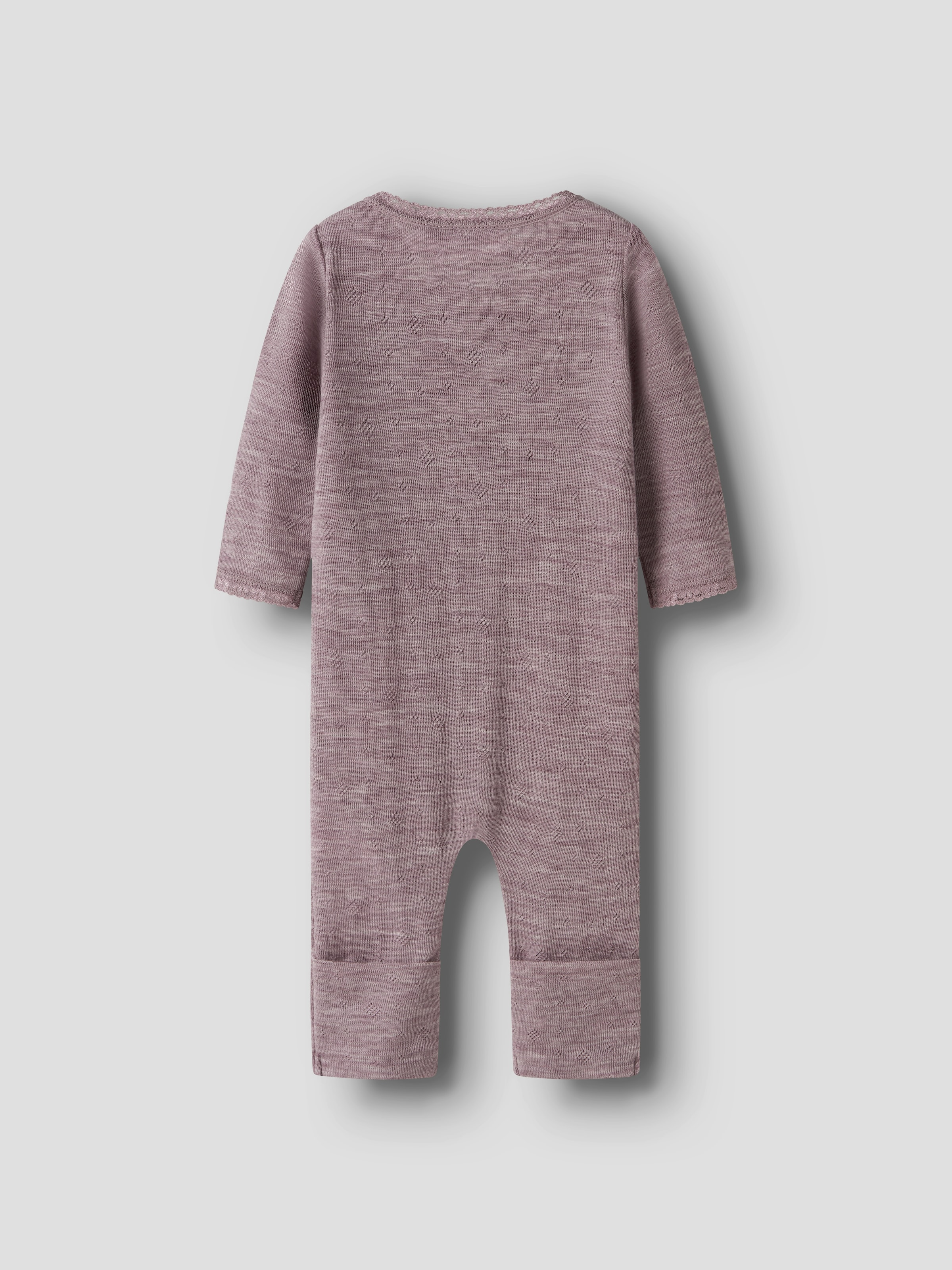 Name It Pyjama »NBFWANG WOOL NEEDLE NIGHTSUIT SOLID NOOS« en laine, coupe régulière, avec fermeture éclair et protection du menton