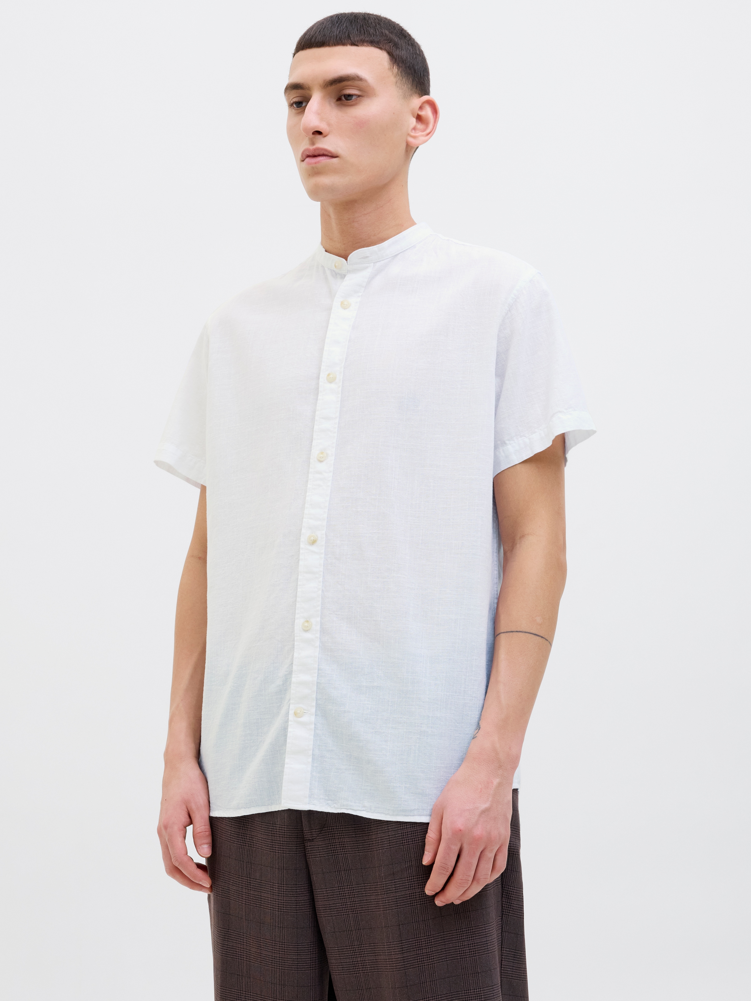 Jack & Jones Kurzarmhemd »JJESUMMER BAND SHIRT SS SN« mit Bandkragen