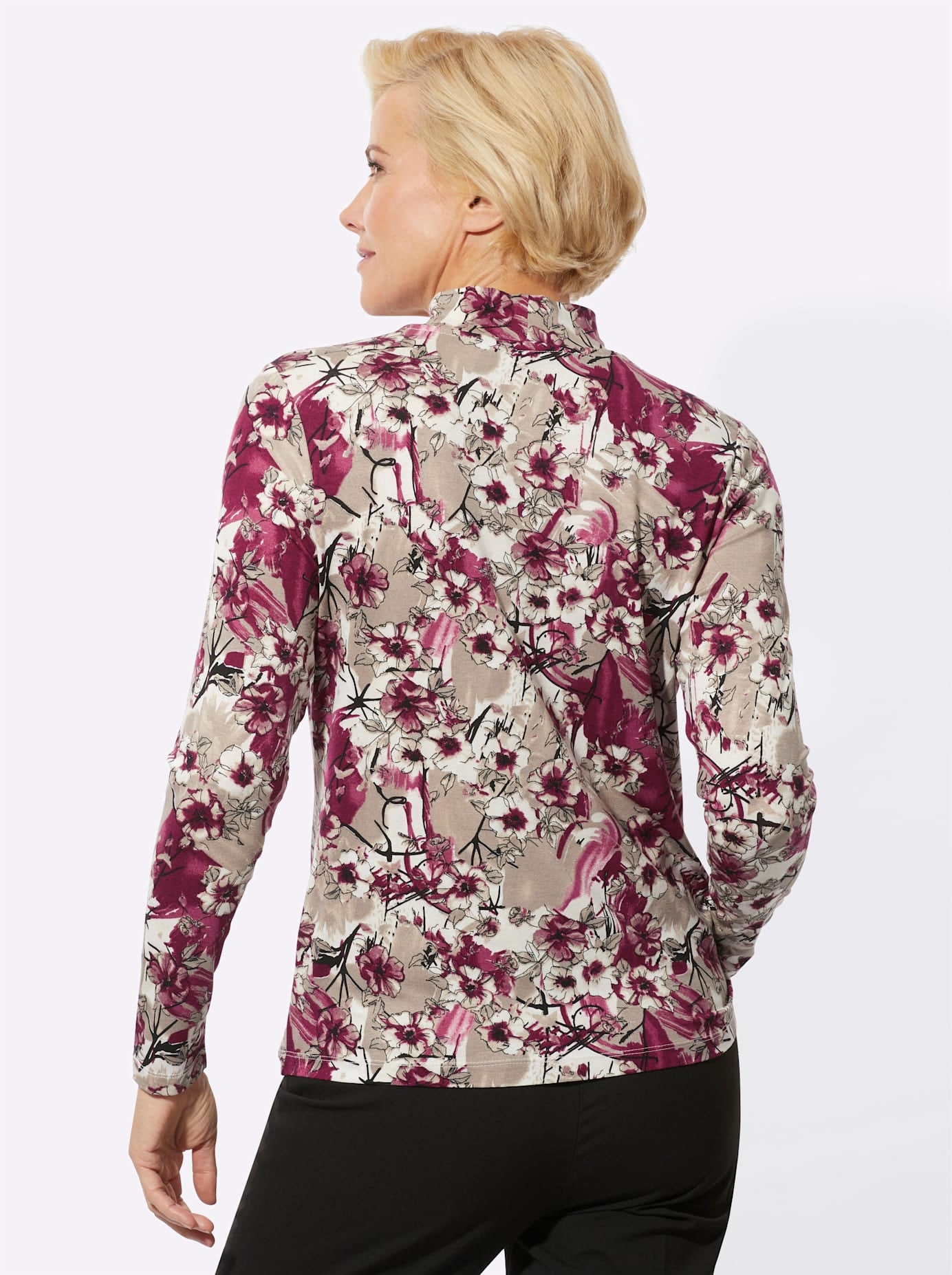 Classic T-shirt à manches longues »Stehkragen-Shirt« 1 cuis