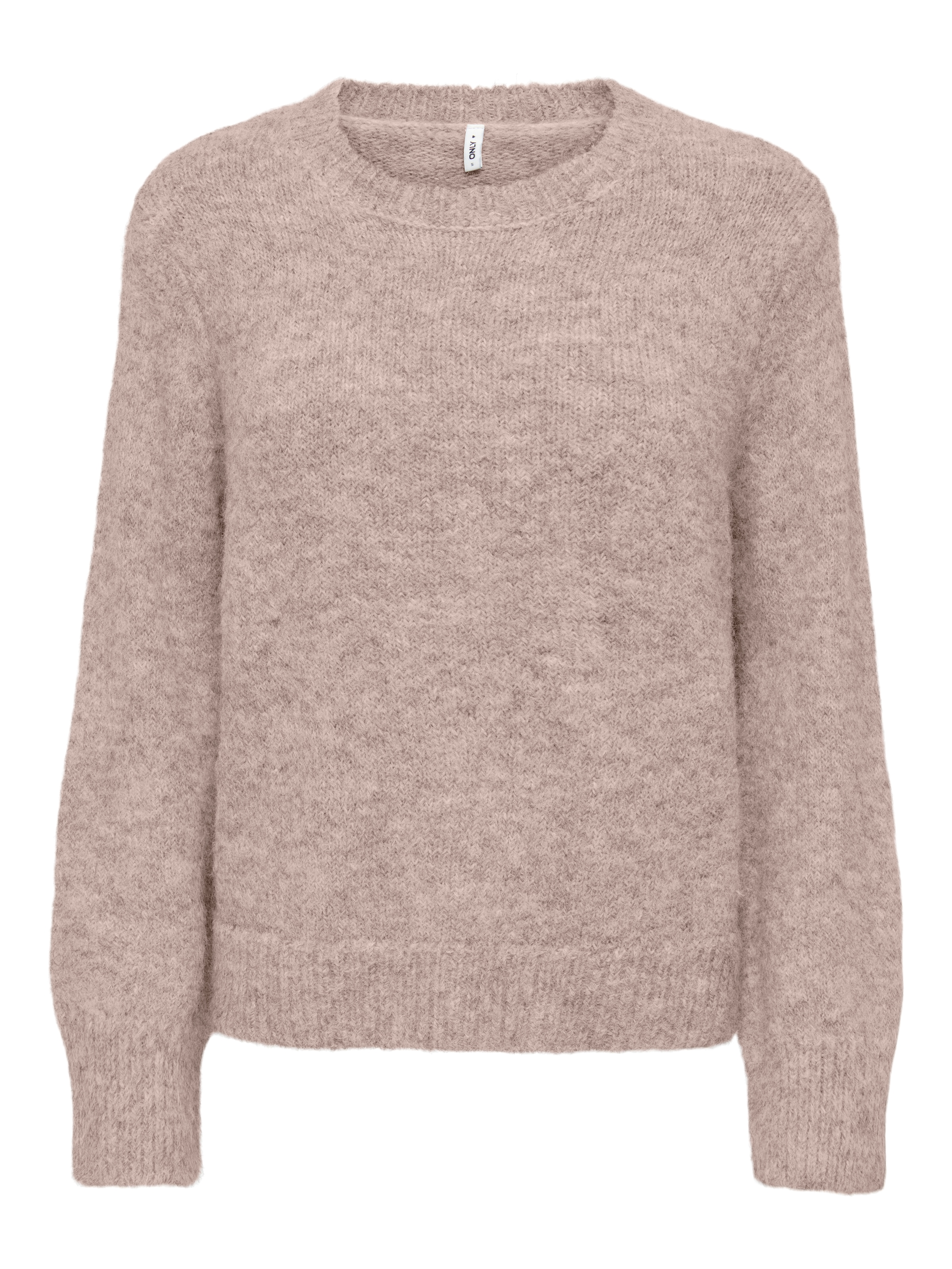ONLY Pull en tricot »ONLSAHERI LS O-NECK KNT« Materialmix, loose fit