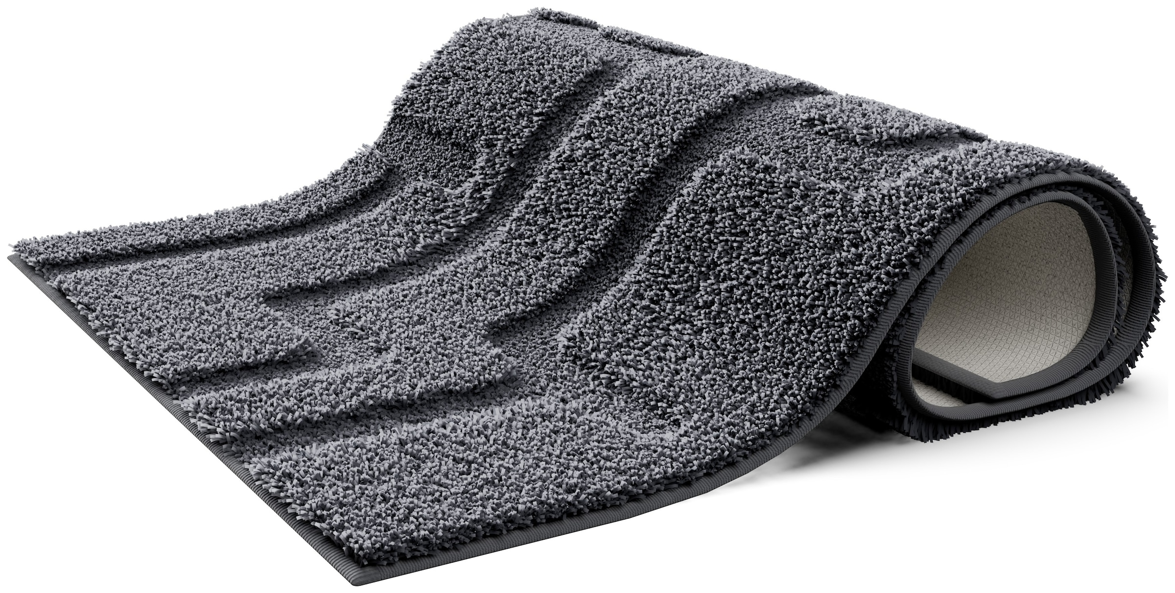 Grund Tapis de bain »Riana, Badvorleger, Badezimmer Teppich, sehr weich« Höhe 20 mm Modernes Design mit Linien in Hoch-Tief-Struktur, Made in Europe