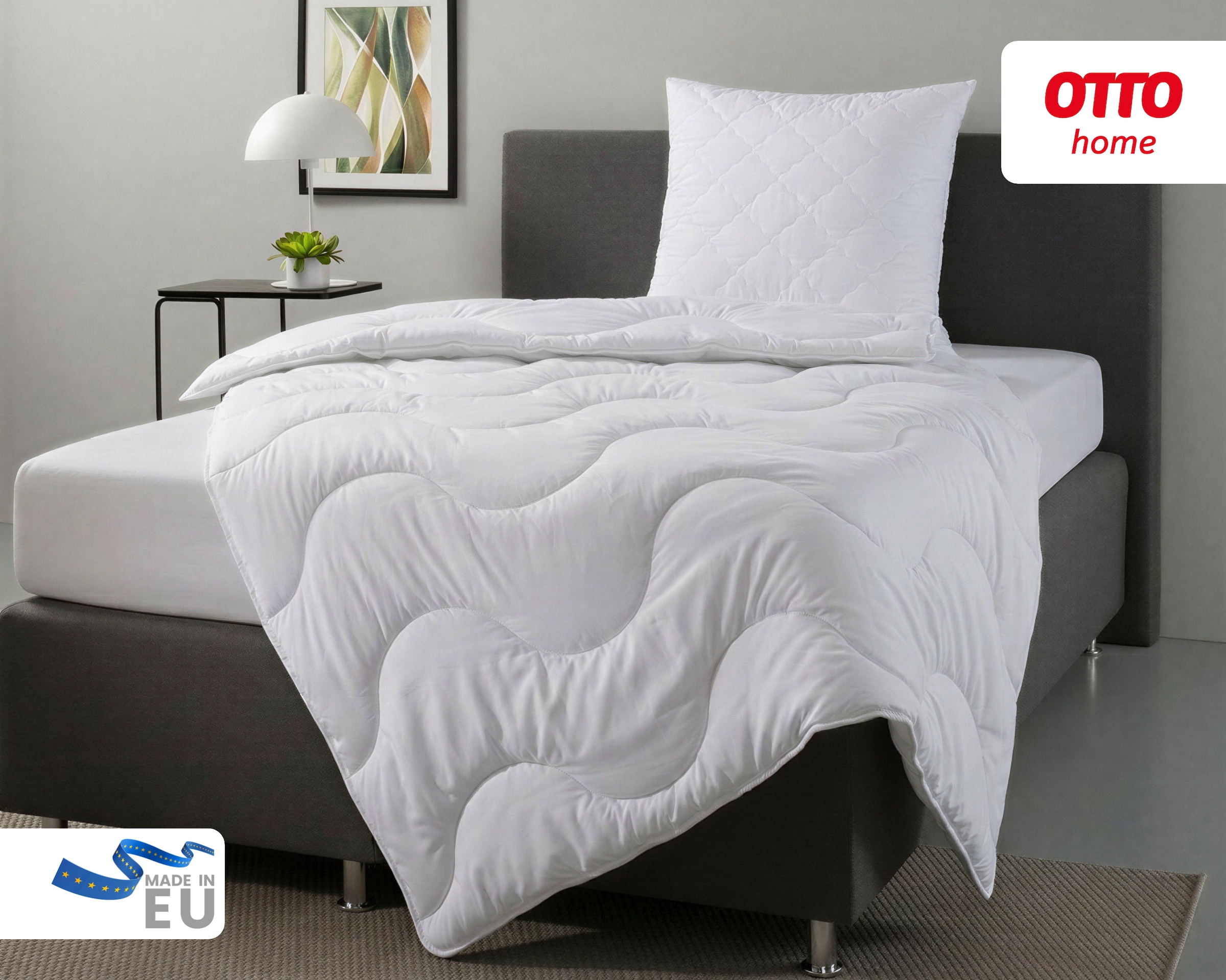 GOODproduct Microfaserbettdecke + Microfaserkissen »Mailo, Bettdecke 135x200 cm, 155x220 cm« 2-tlg., Set mit Kissen 80x80 cm, Sommer, Winter