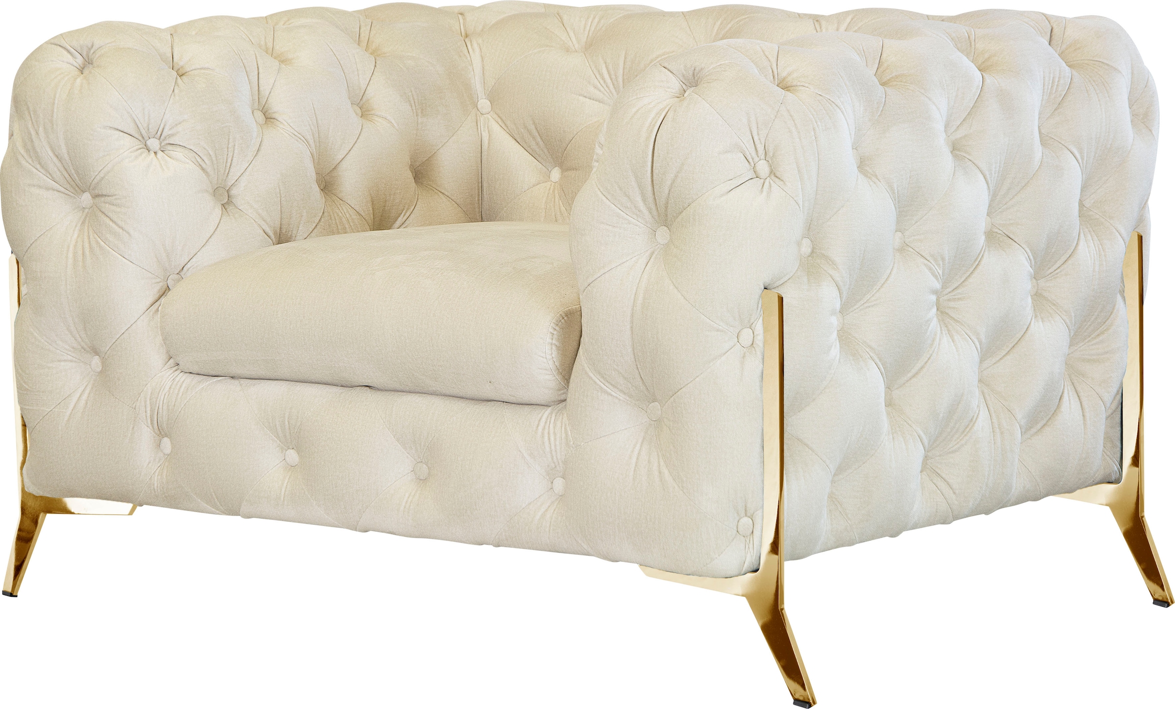 Home affaire Chesterfield-Sessel »Amaury Sessel« aufwändige Knopfheftung, moderne Chesterfield Optik, Fussfarbe wählbar