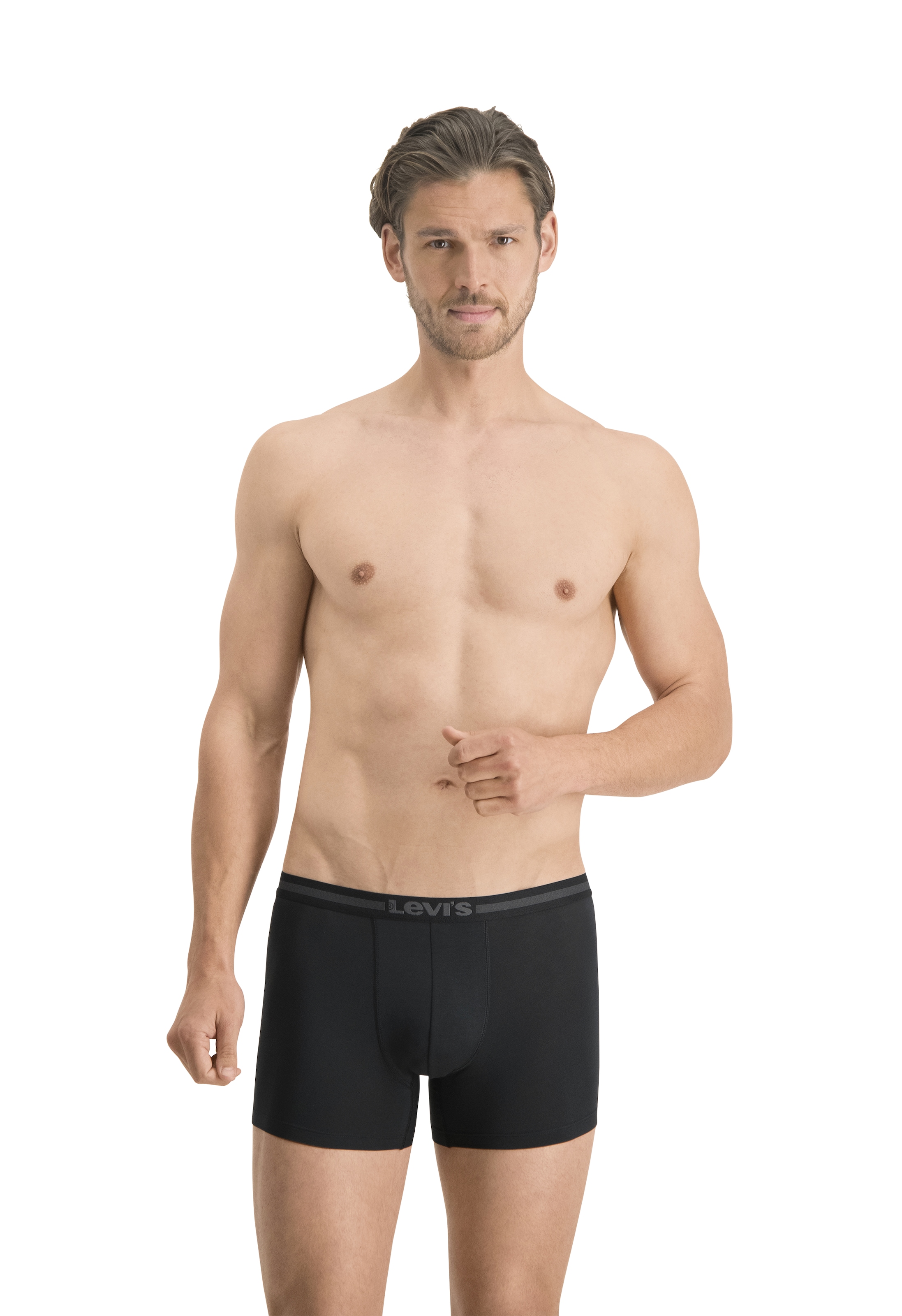 Levi's® Boxers »LEVIS MEN TENCEL BOXER BRIEF 2P« Packung, 2er Pack, 2 cuis mit breitem Logobund