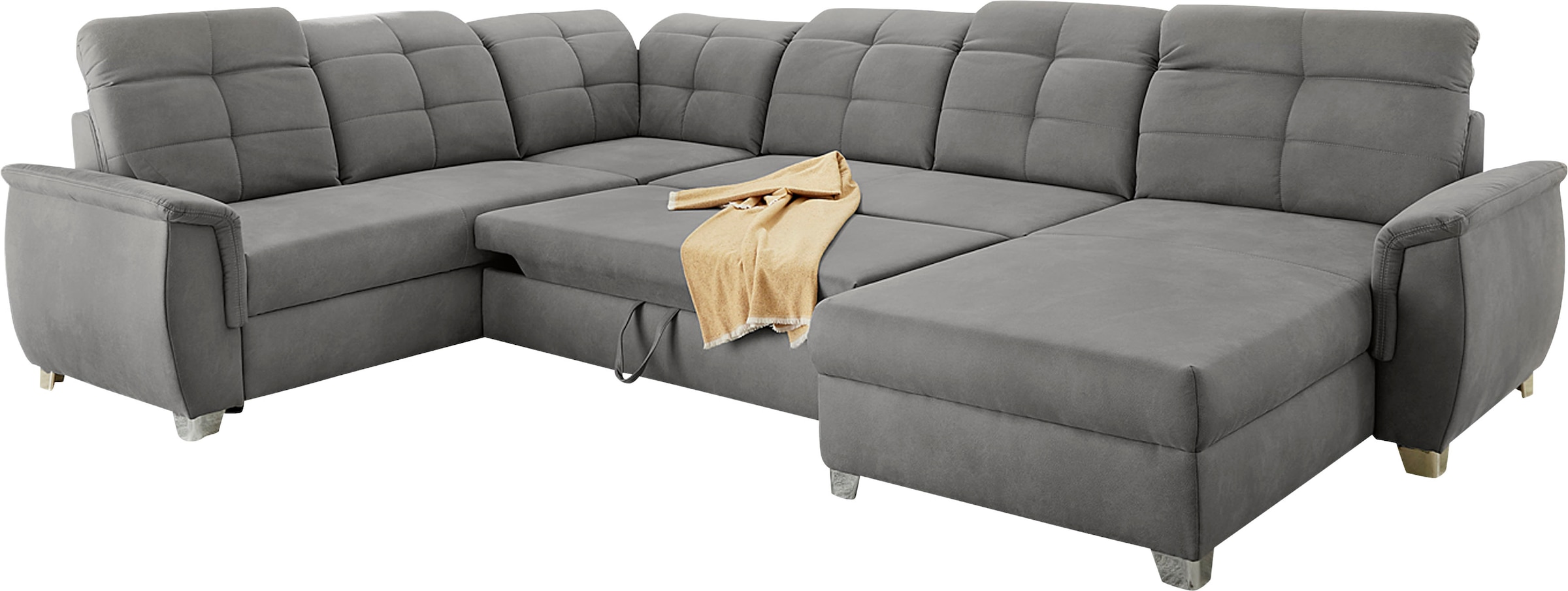 Jockenhöfer Gruppe Wohnlandschaft »Livorno U-Form« mit 7 individuell verstellbaren Kopfteilen, Bett- und Relaxfunktion