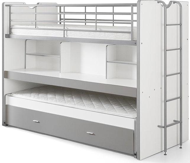 Vipack Lit superposé »Bonny, mit 3 Schlafgelegenheiten, super praktisch im Kinderzimmer« L/H/P env. 222x161x102 cm, surface décor, différentes couleurs,  avec grande tablette d’écriture, étagères, beaucoup de fonctions dans un petit espace