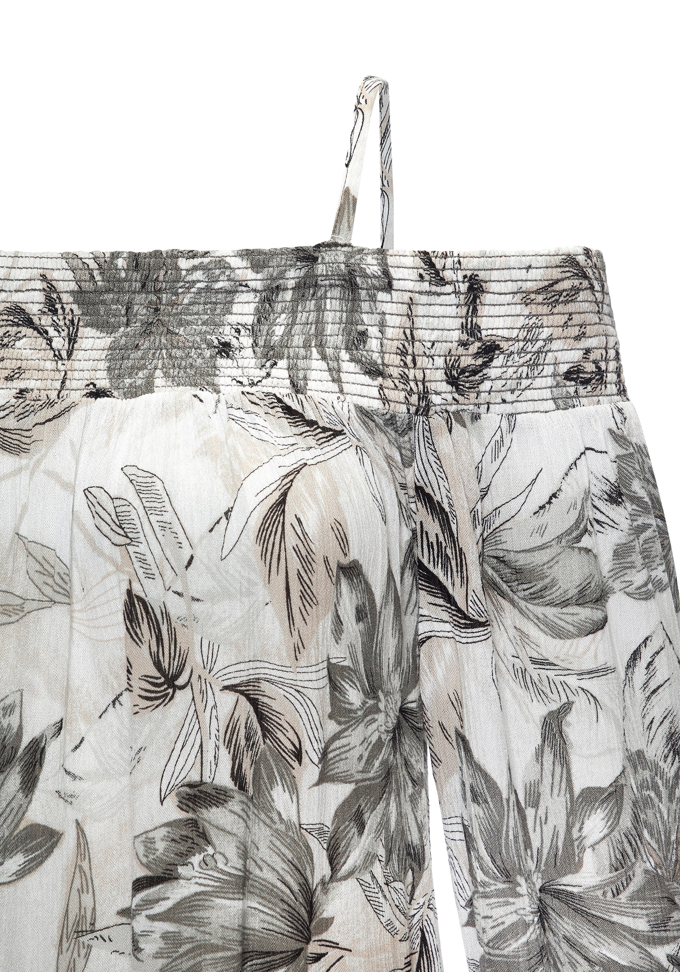 Vivance Off-Shoulder-Kleid mit Allover-Print und Carmenausschnitt