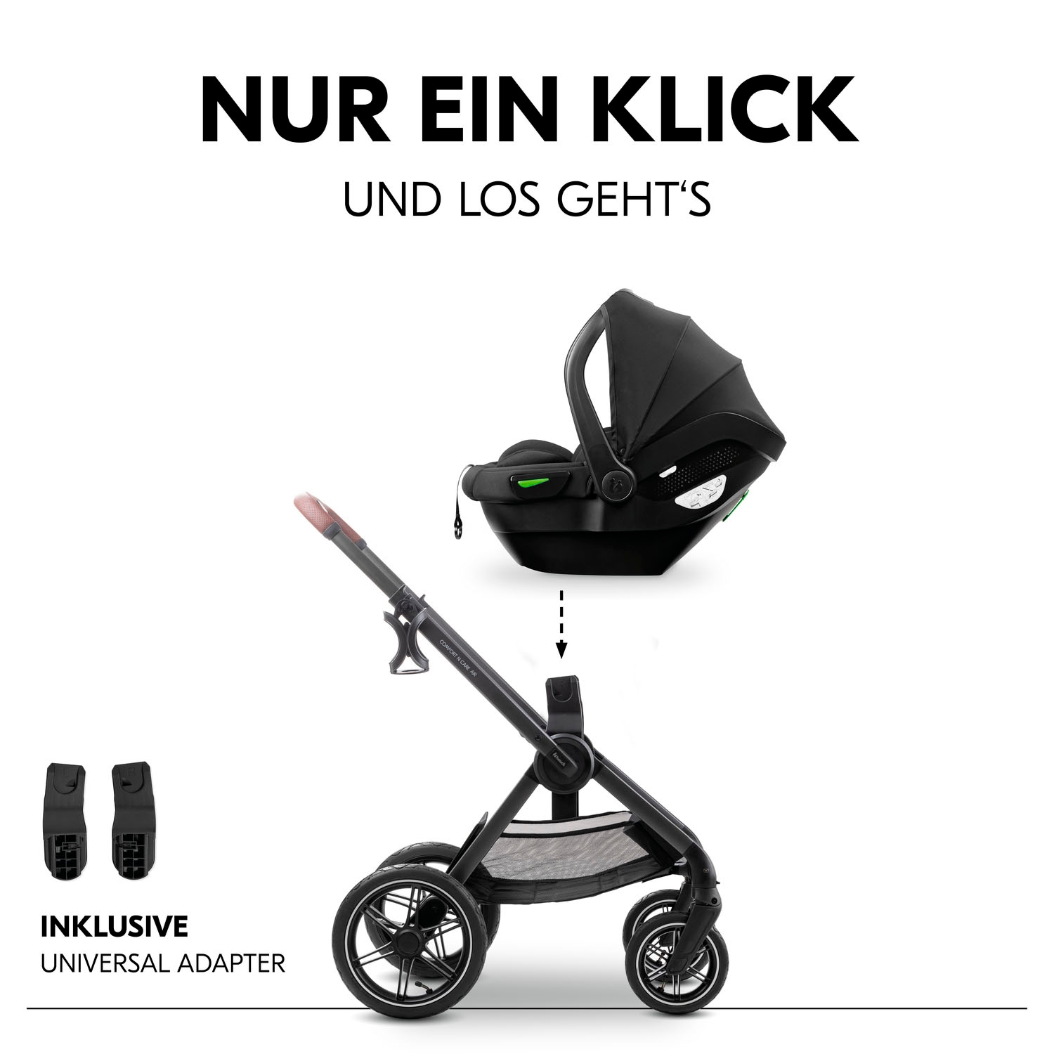 Hauck Kombi-Kinderwagen »Comfort N Care Air« 22 kg Belastbarkeit bis 22 kg