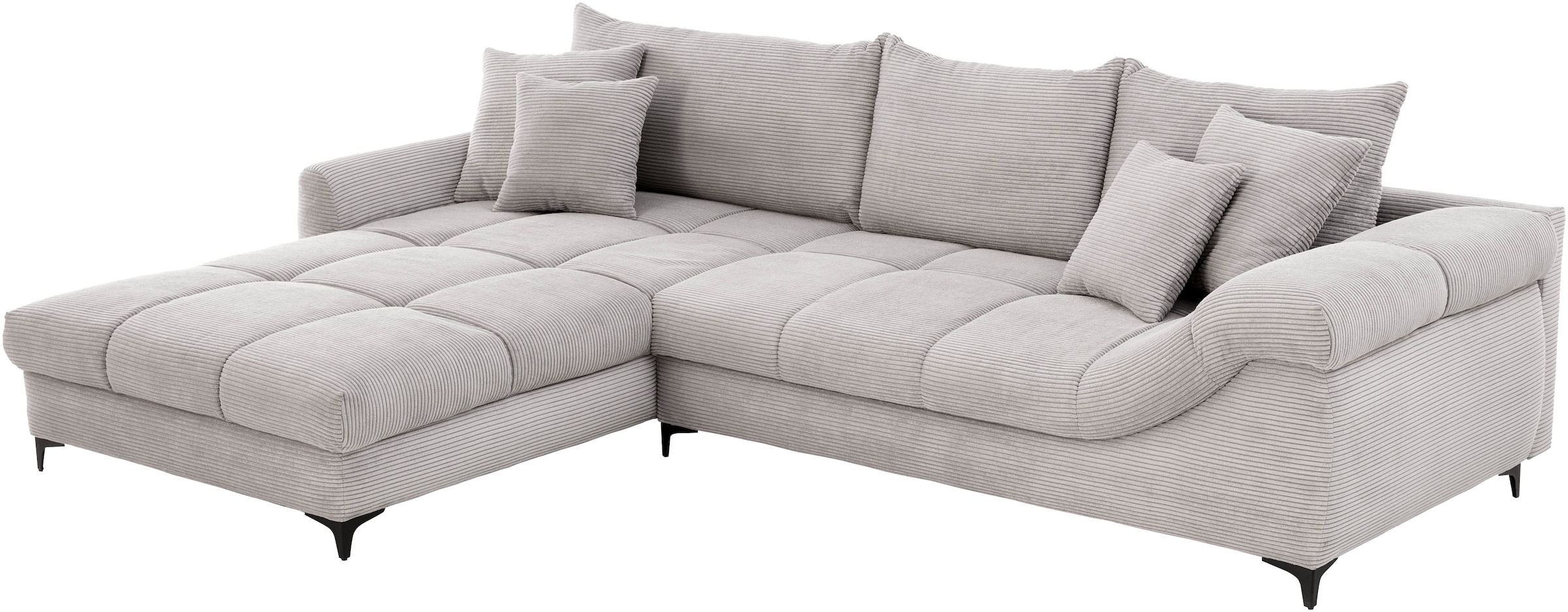 Mr. Couch Canapé d'angle »Ronaldo, L-Form, wahlweise mit Kaltschaum« mit Kaltschaum, bis 140 kg pro Sitzplatz belastbar