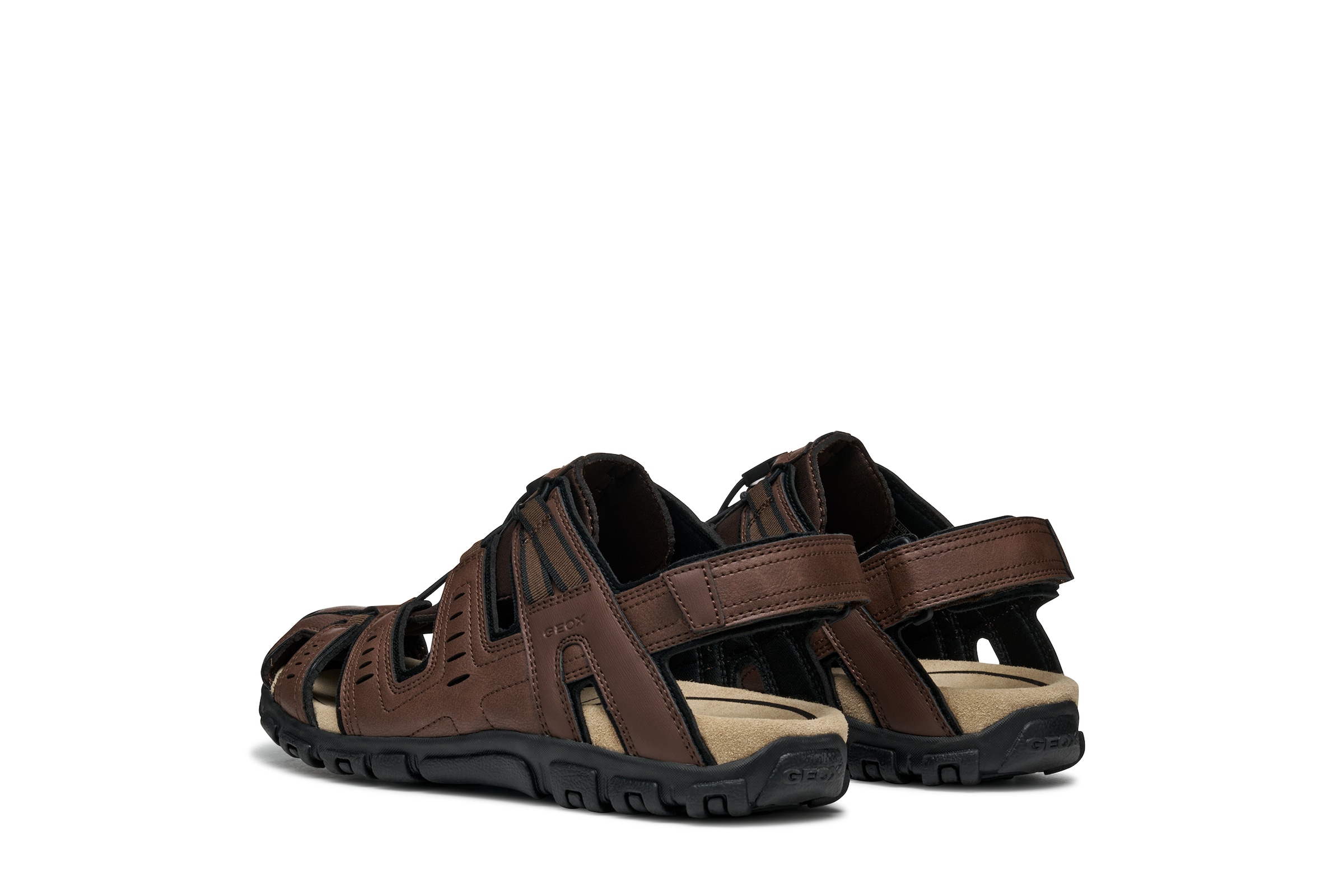 Geox Sandale »UOMO SANDAL STRADA C«  , Sommerschuh, Klettschuh, Outdoorsandale, mit Lederfussbett