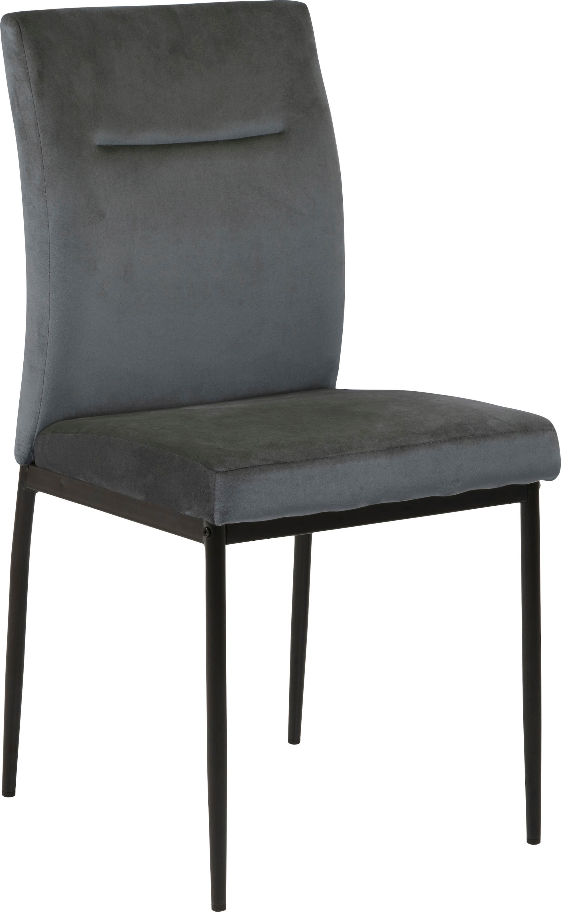 ACTONA GROUP Chaise de salle à manger »Doris« (Ensemble) 2 cuisavec tissu vivant, pieds métalliques noirs et fins