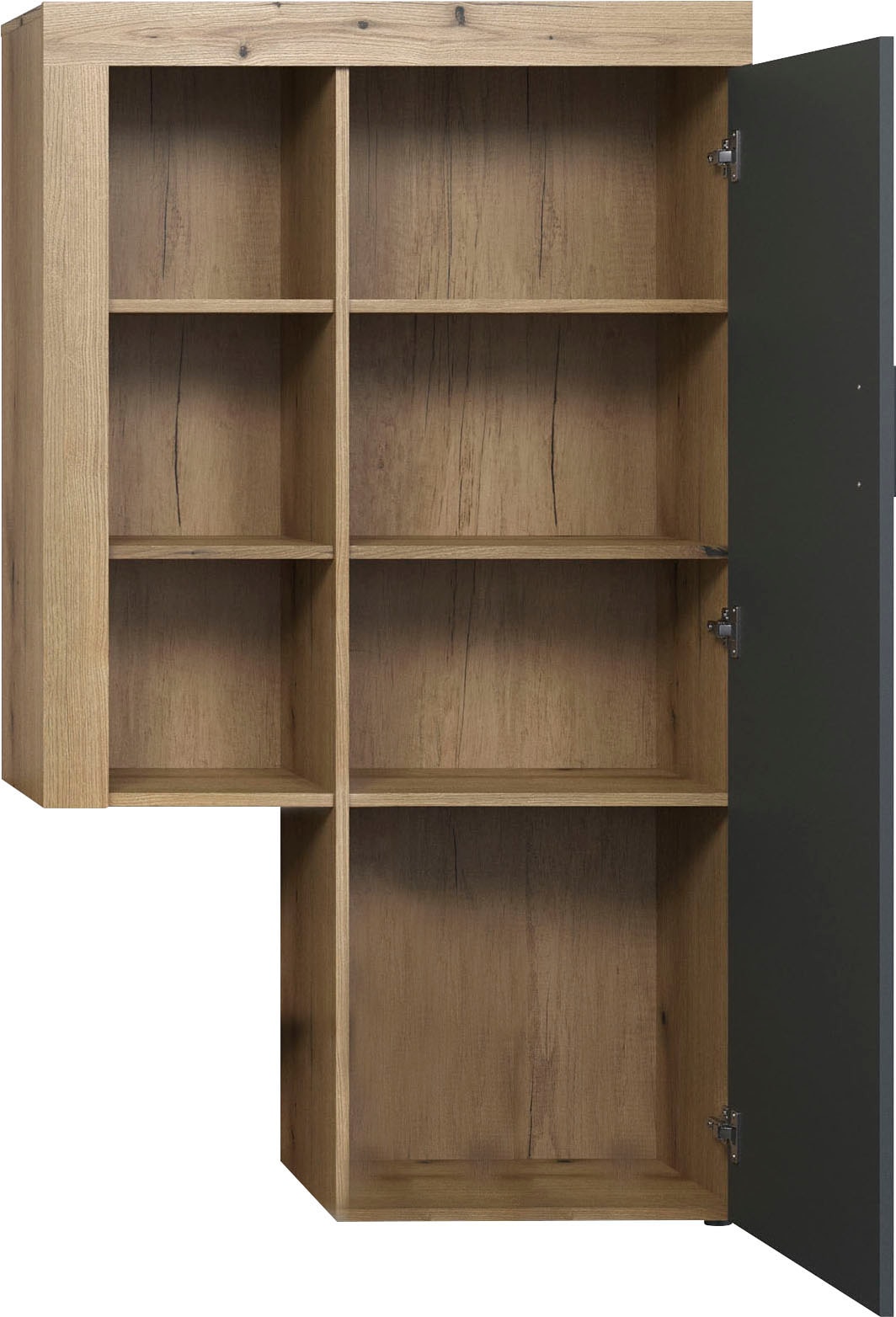 Home affaire Vitrine de rangement »Ghent« Paquet, 1 cuis tlg. avec applications en bois de bout