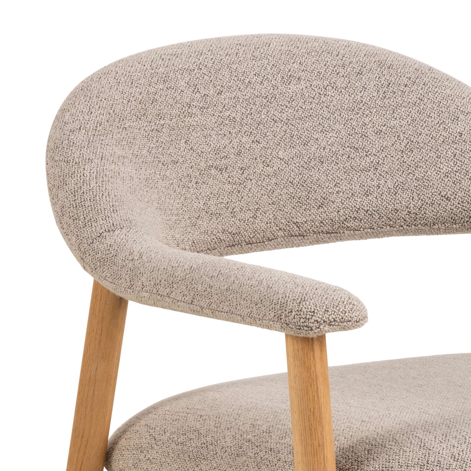 ACTONA GROUP Fauteuil lounge »Addi« rembourré, revêtement en tissu, avec accoudoirs, pieds en chêne