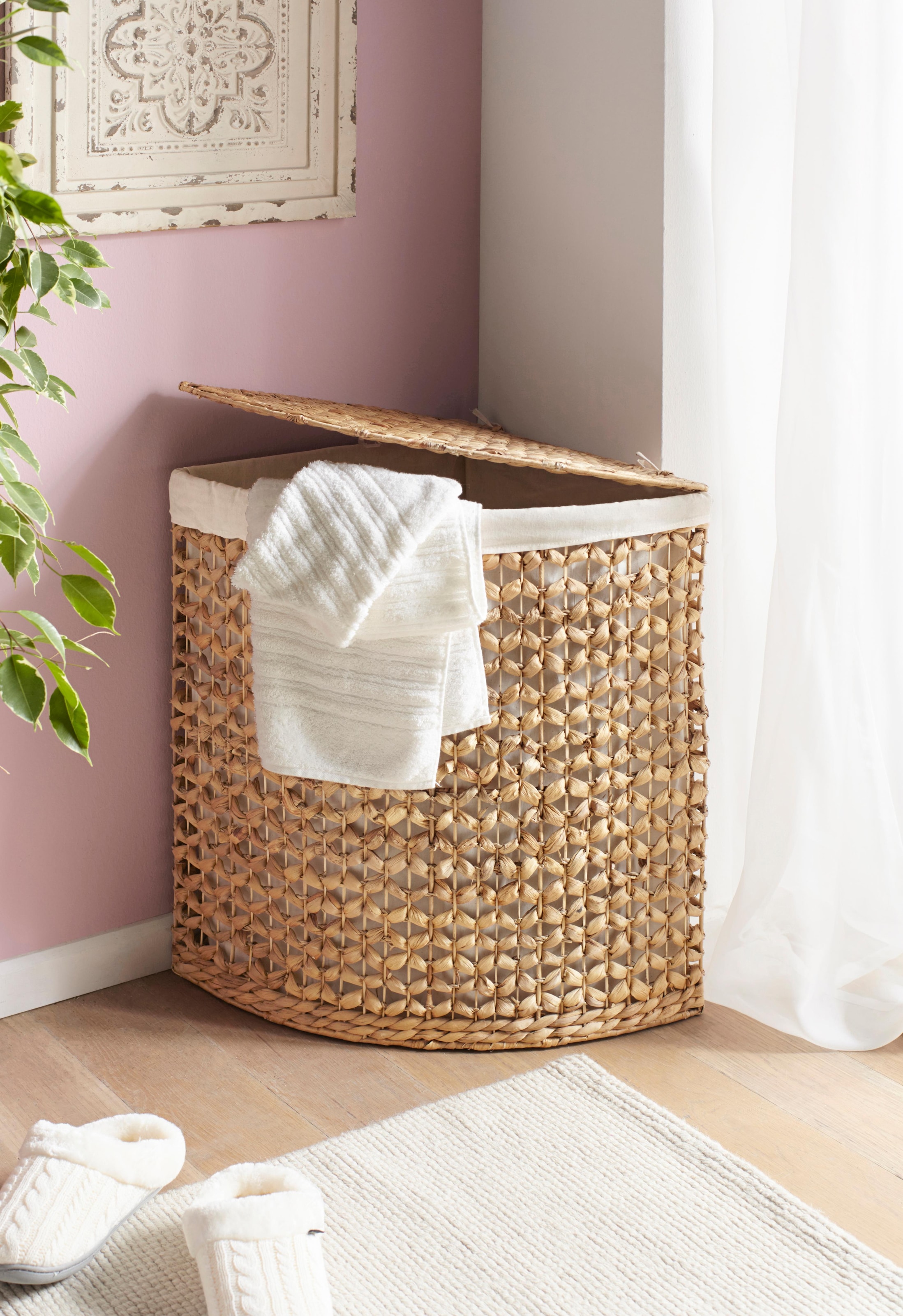 Home affaire Boîte à linge Wasserhyazinthe, Höhe 63 cm