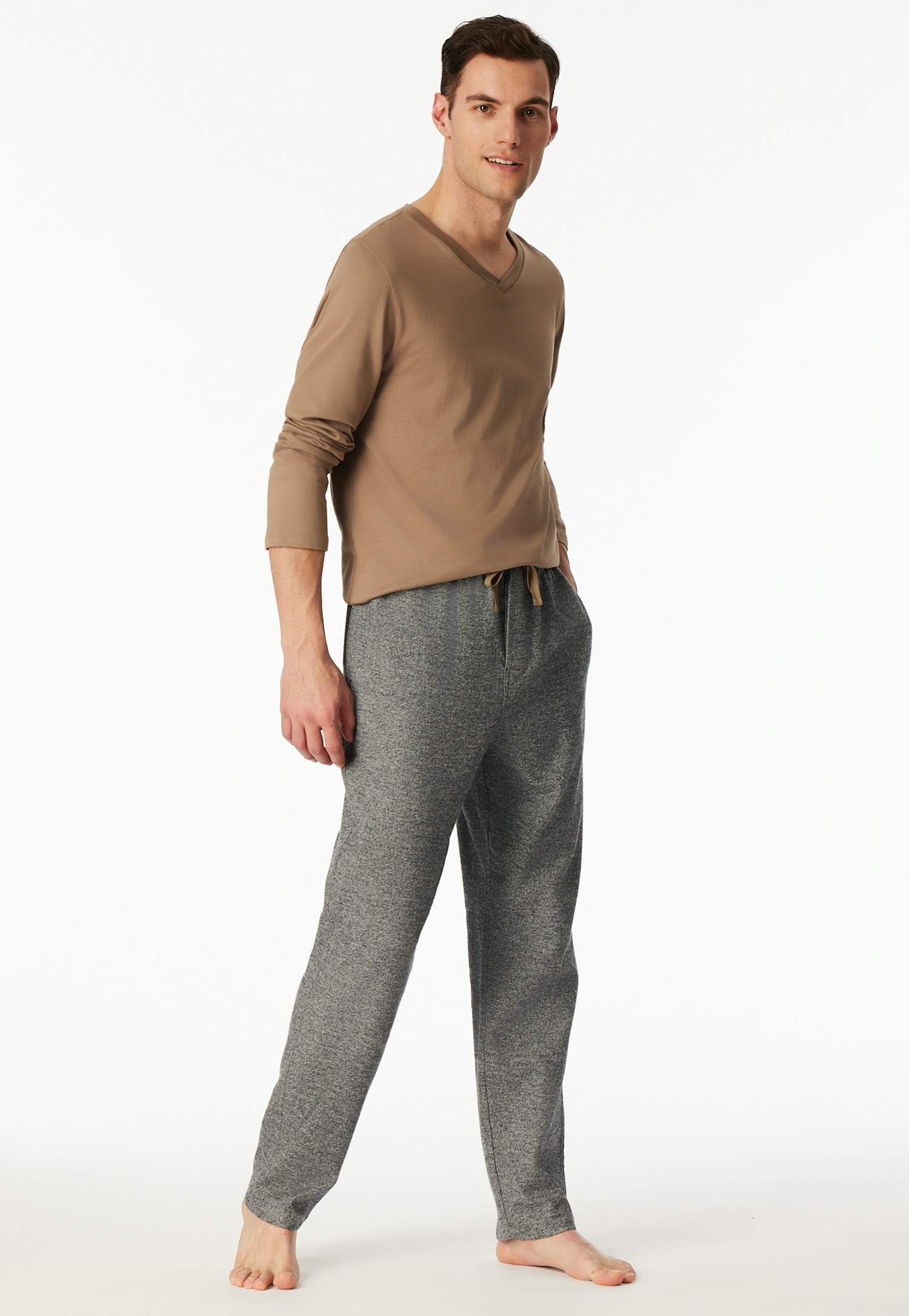Schiesser Pantalon de pyjama »Mix + Relax«  verdeckte Knopfleiste, seitliche Taschen, wärmend, Flanell