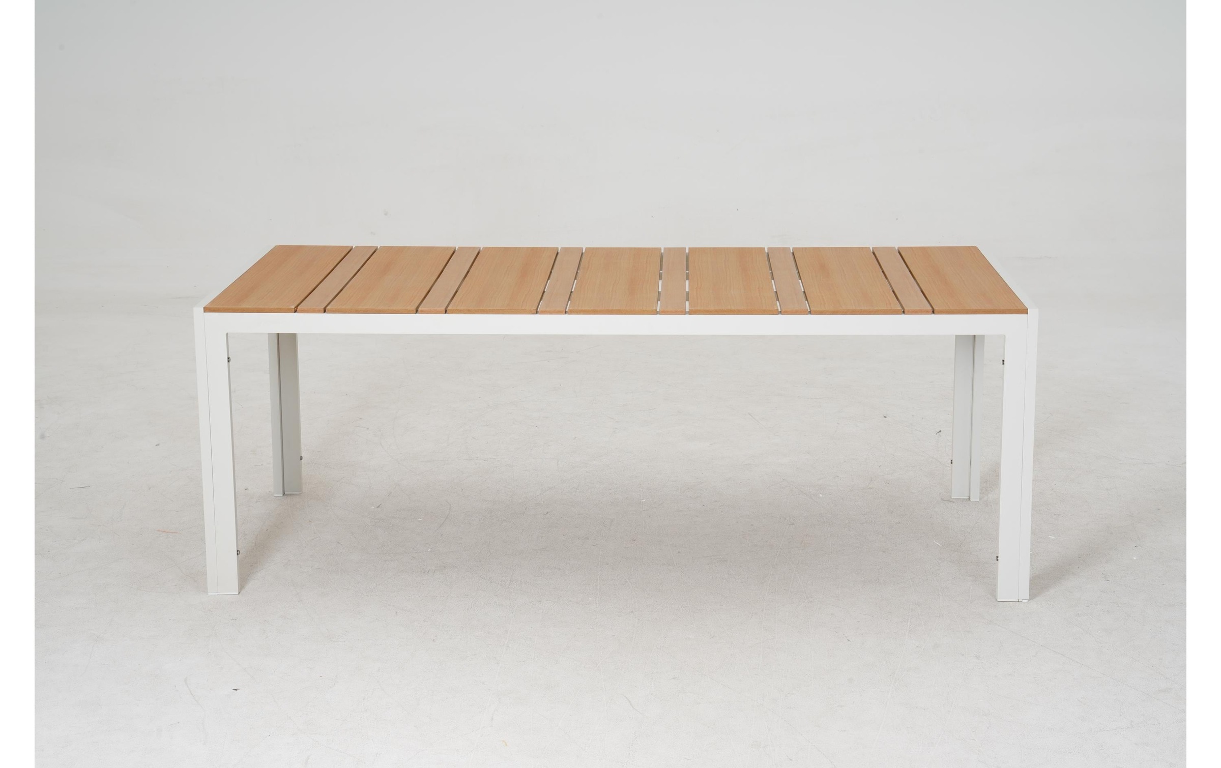 Schou Gartentisch »Noah 205 x 90cm« Robuster Gartentisch mit Metallgestell und Teakholztischplatte