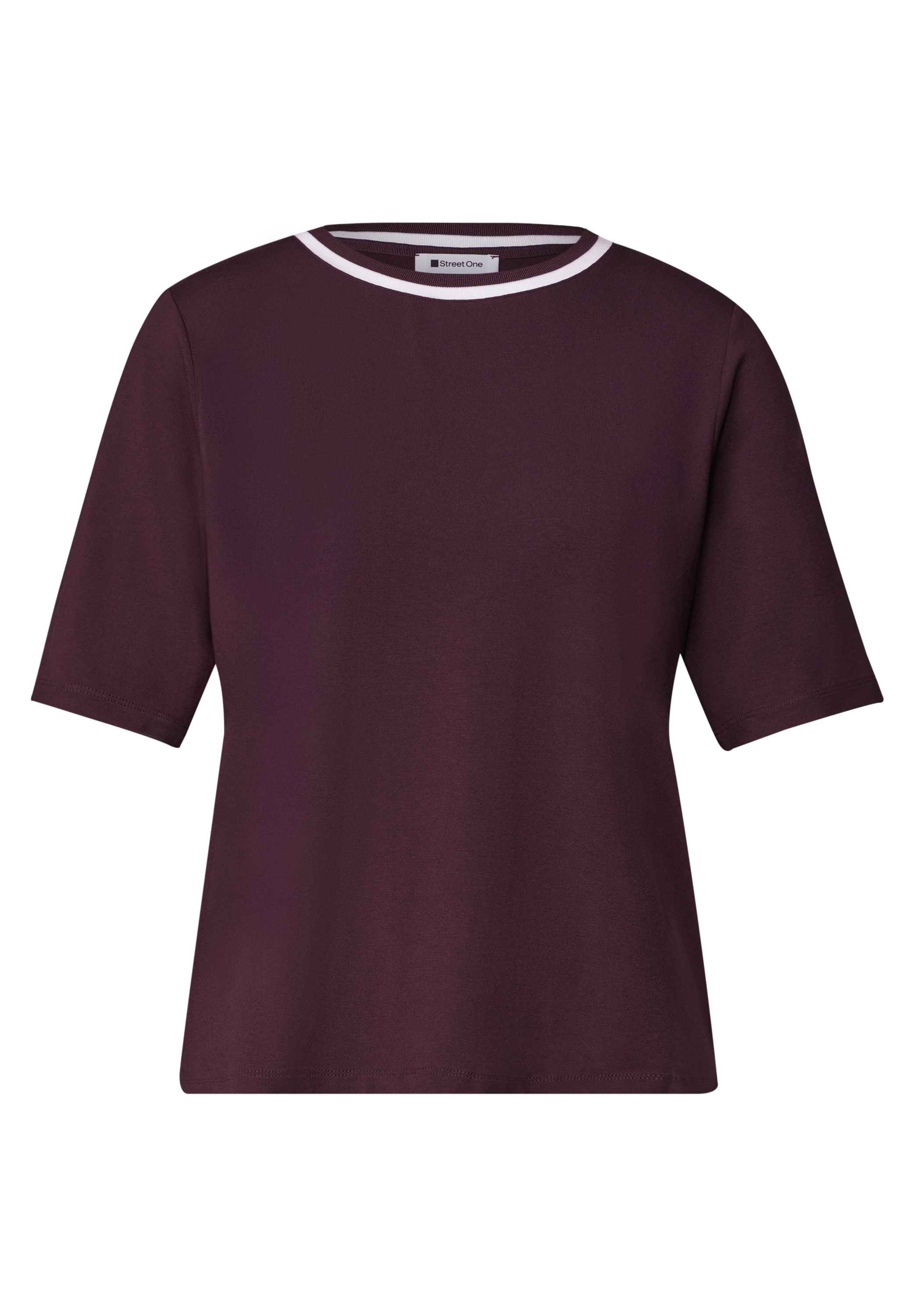 STREET ONE Kurzarmshirt Sommershirt mit Kontrastdetails