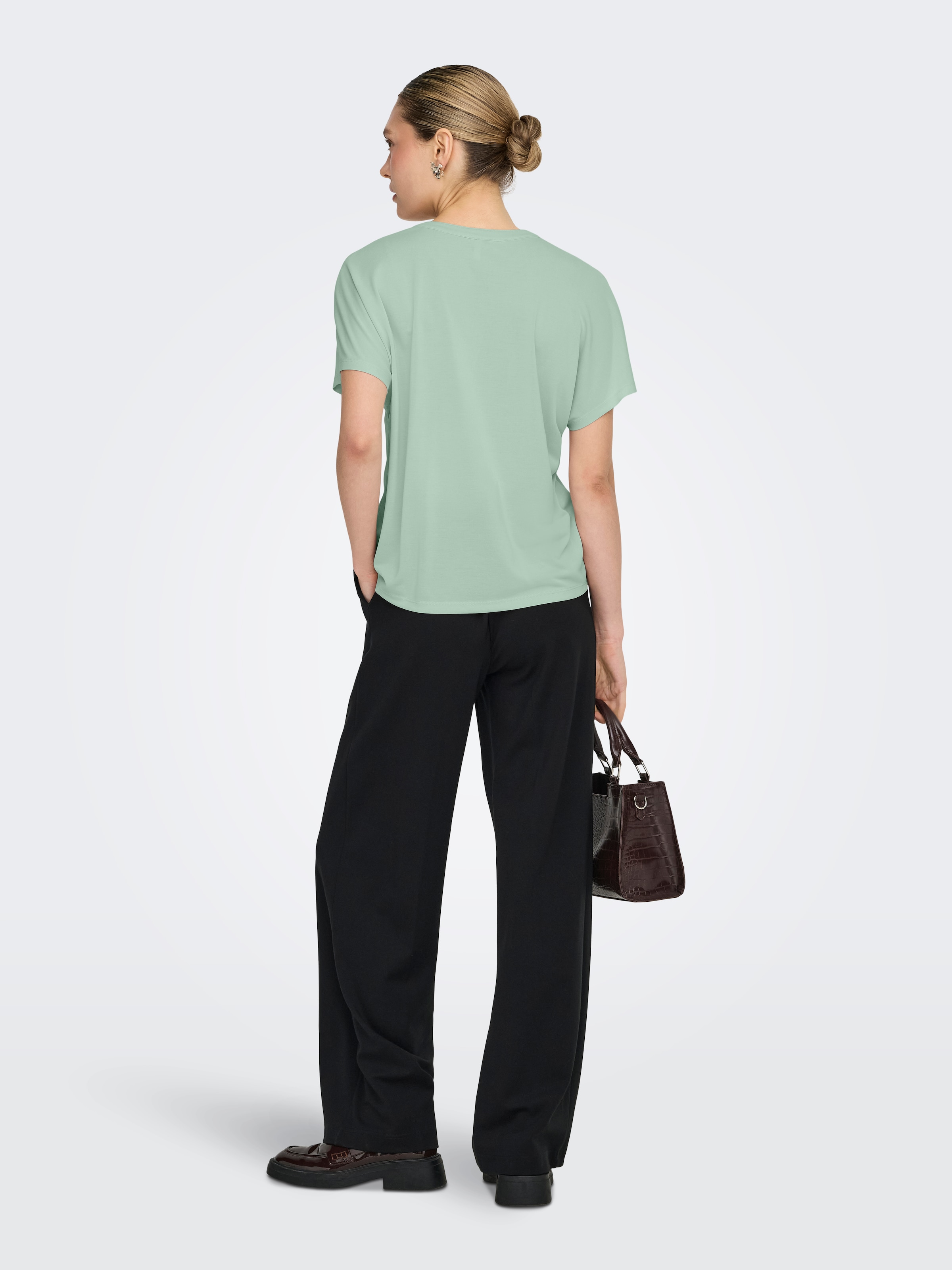 ONLY T-shirt à manches courtes »ONLFREE LIFE S/S SPLIT TOP JRS« Materialmix, regular fit