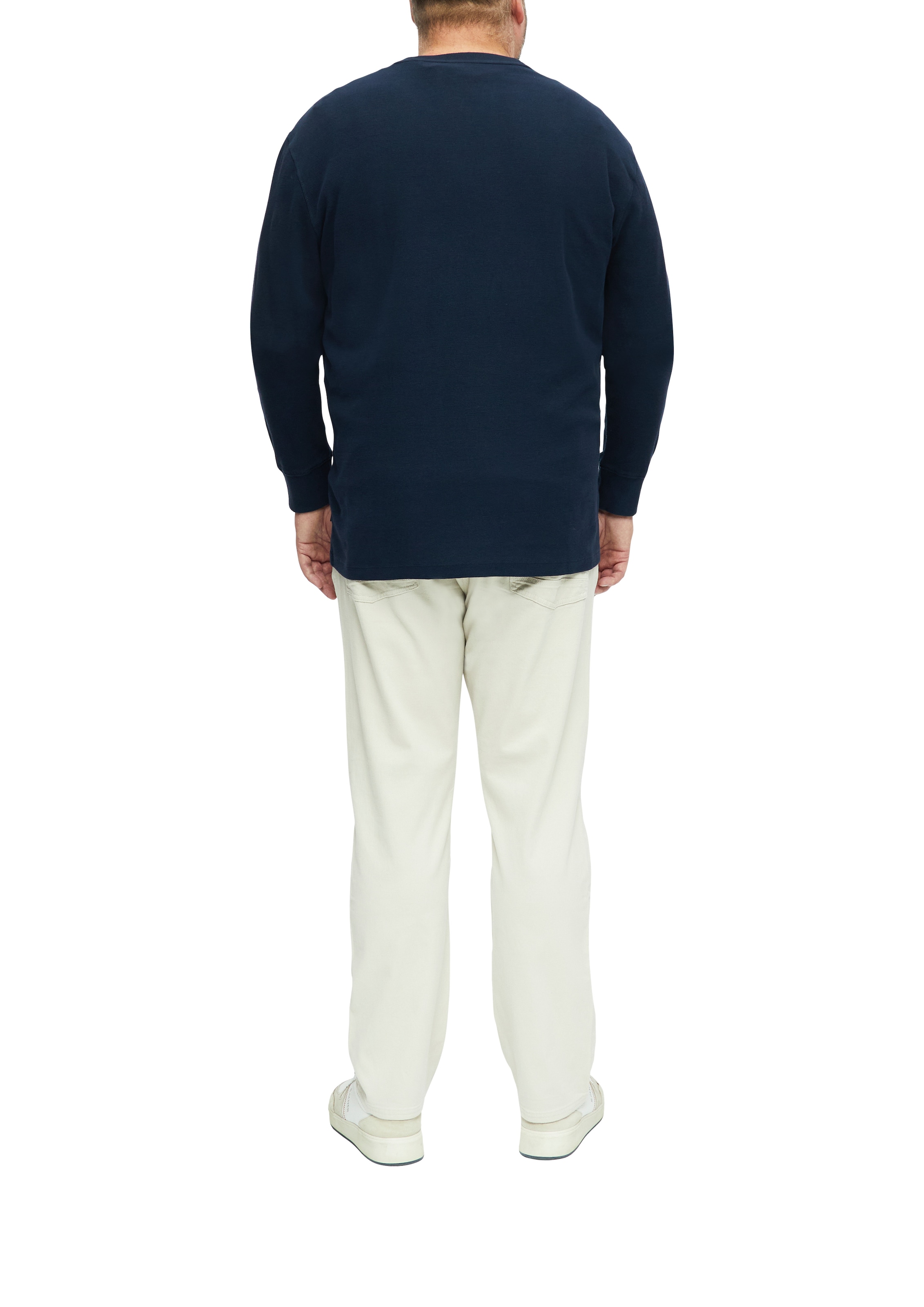 s.Oliver Men Big Sizes T-shirt à manches longues La bordure côtelée et les poignets côtelés assurent un bon maintien