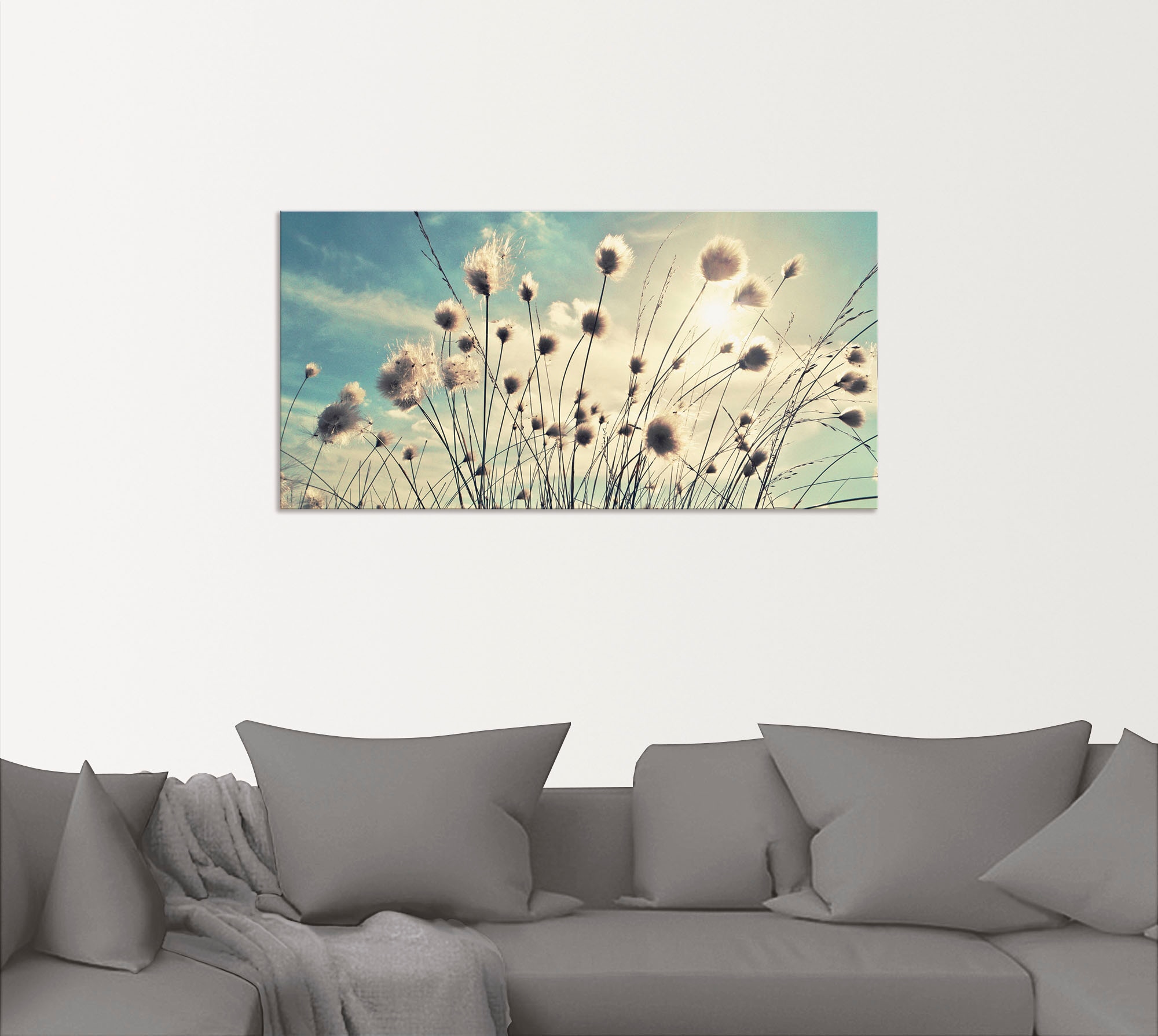 Artland Wandbild »Wollgras« Gräser 1 Stk. tlg. als Alubild, Leinwandbild in verschied. Grössen