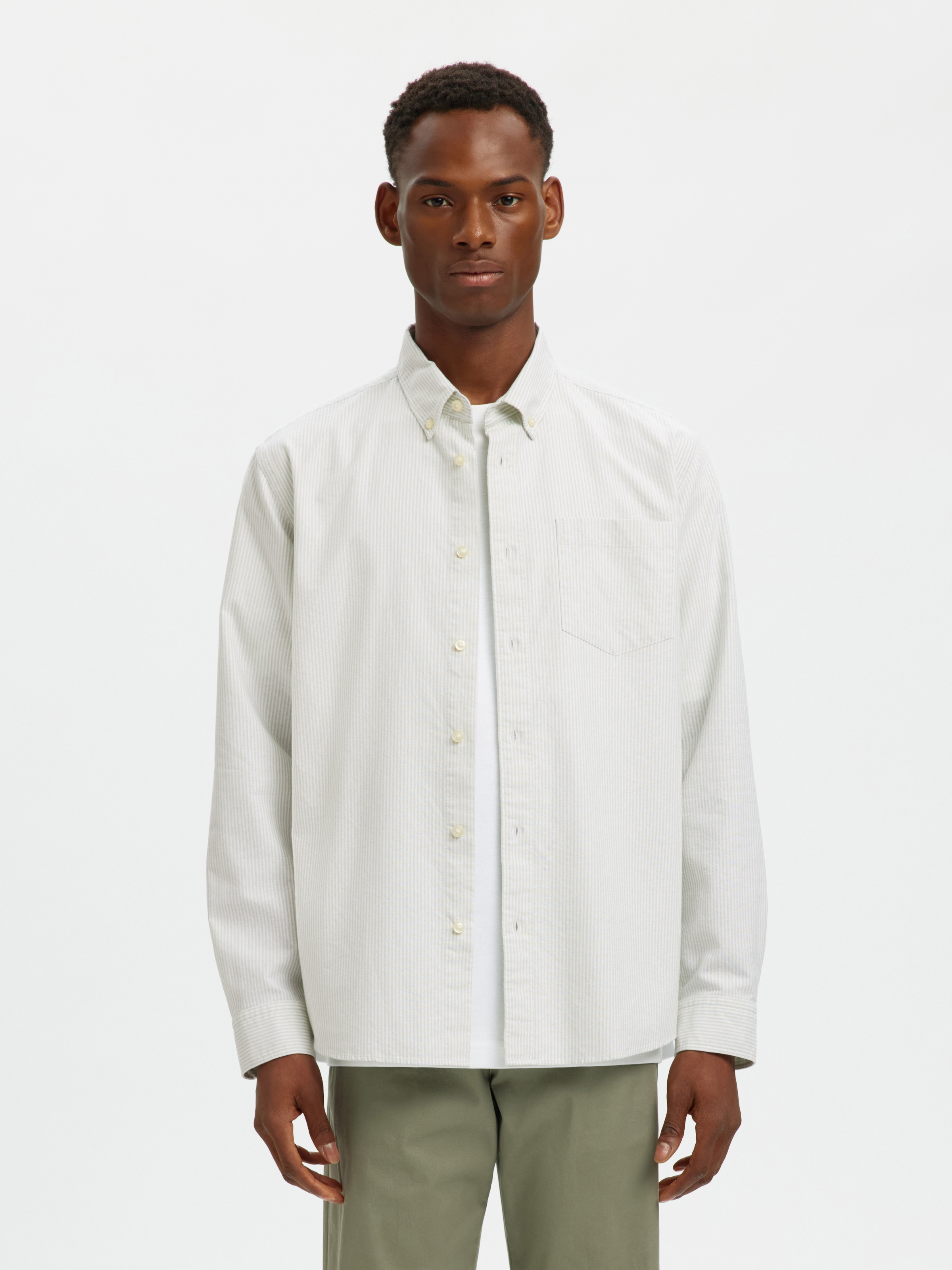SELECTED Chemise à manches longues »SLHREGRICK-OX SHIRT LS NOOS« Baumwolle, regular fit